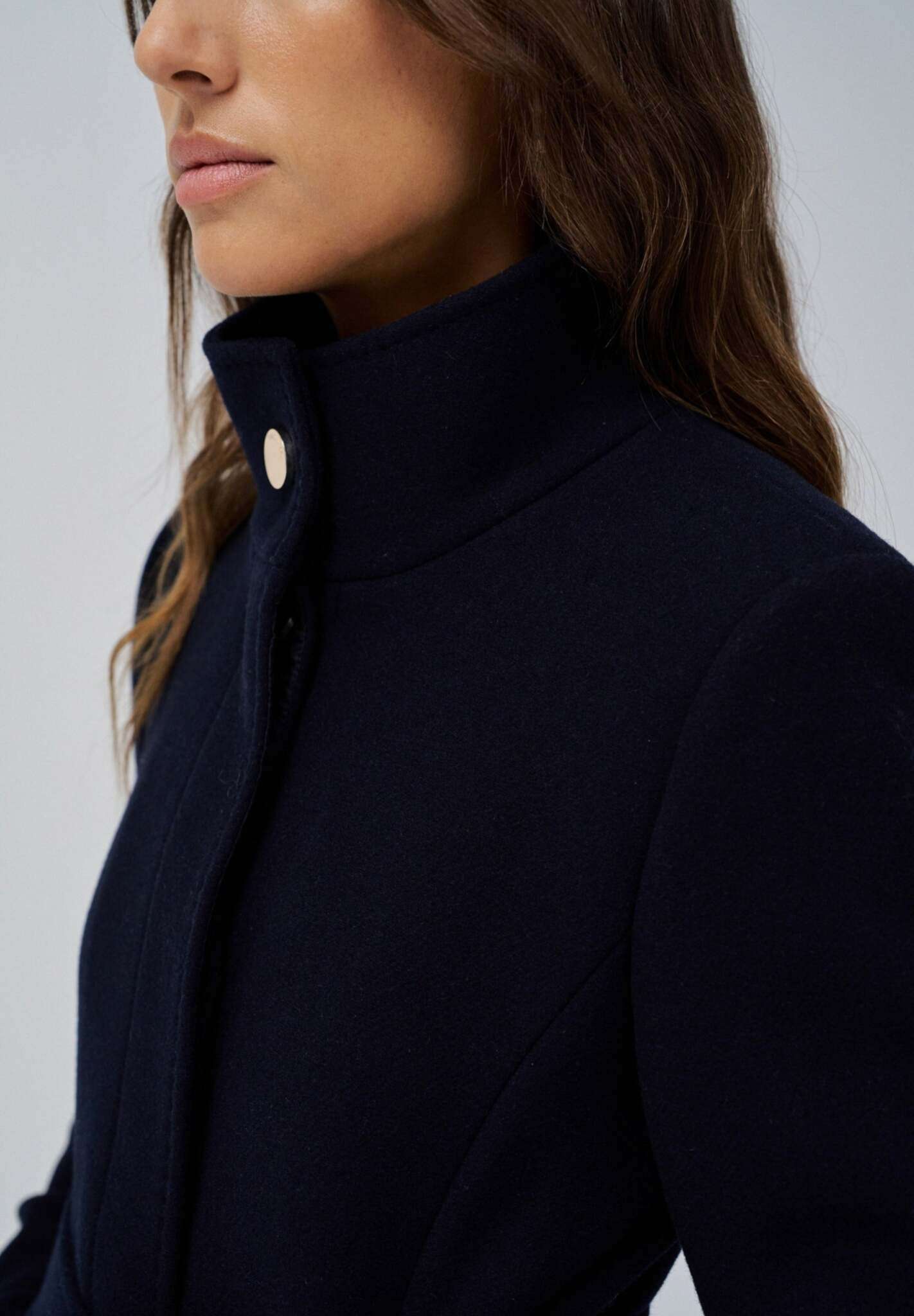 The Reimagined Wool Coat in Vestes bleu foncé Salsa Jeans