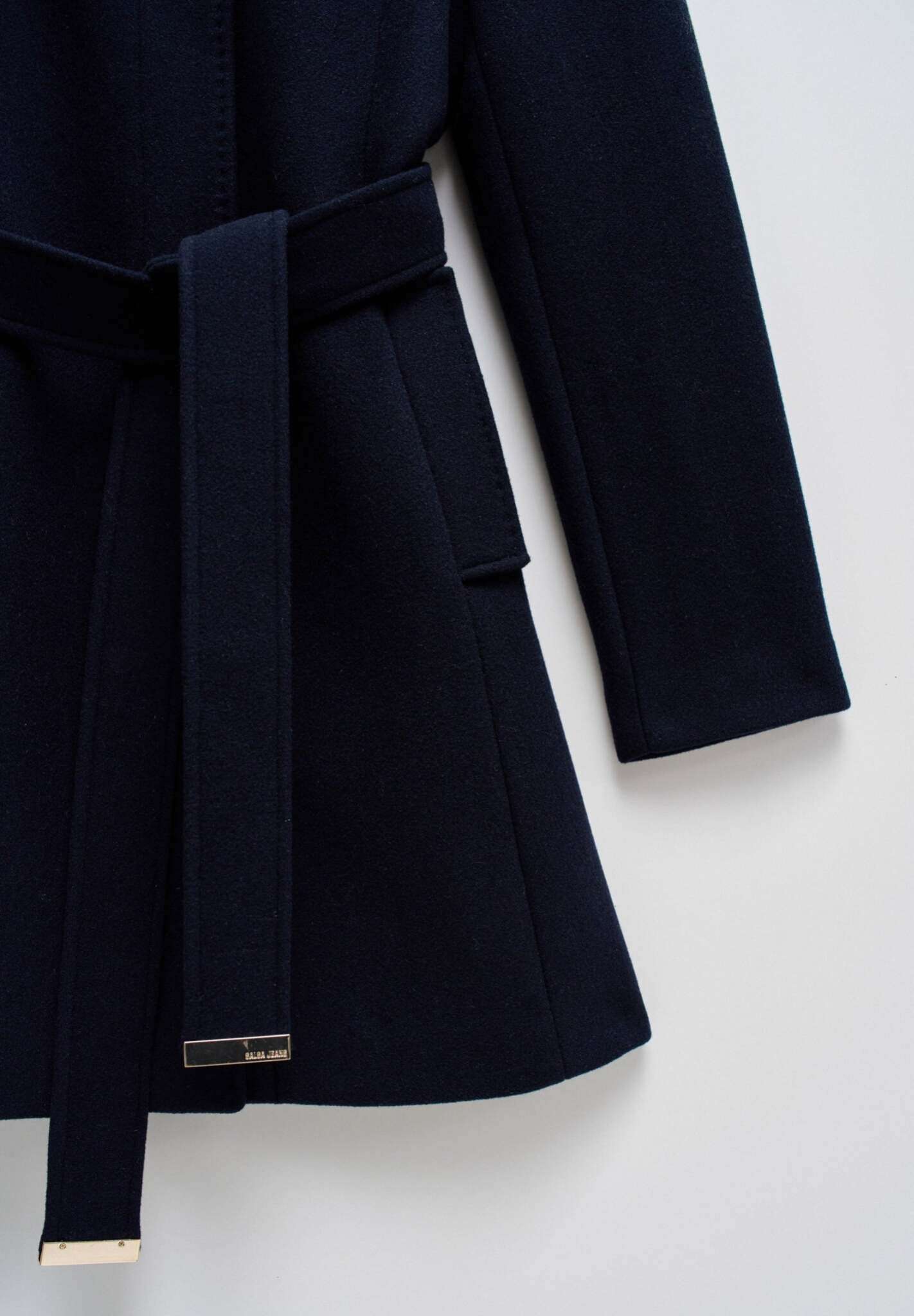 The Reimagined Wool Coat in Vestes bleu foncé Salsa Jeans