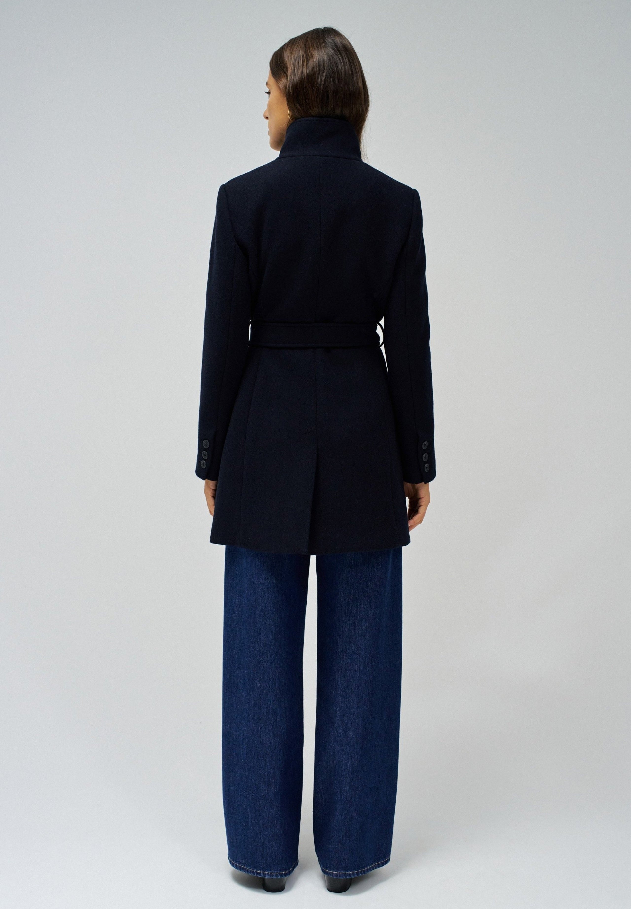 The Reimagined Wool Coat in Vestes bleu foncé Salsa Jeans
