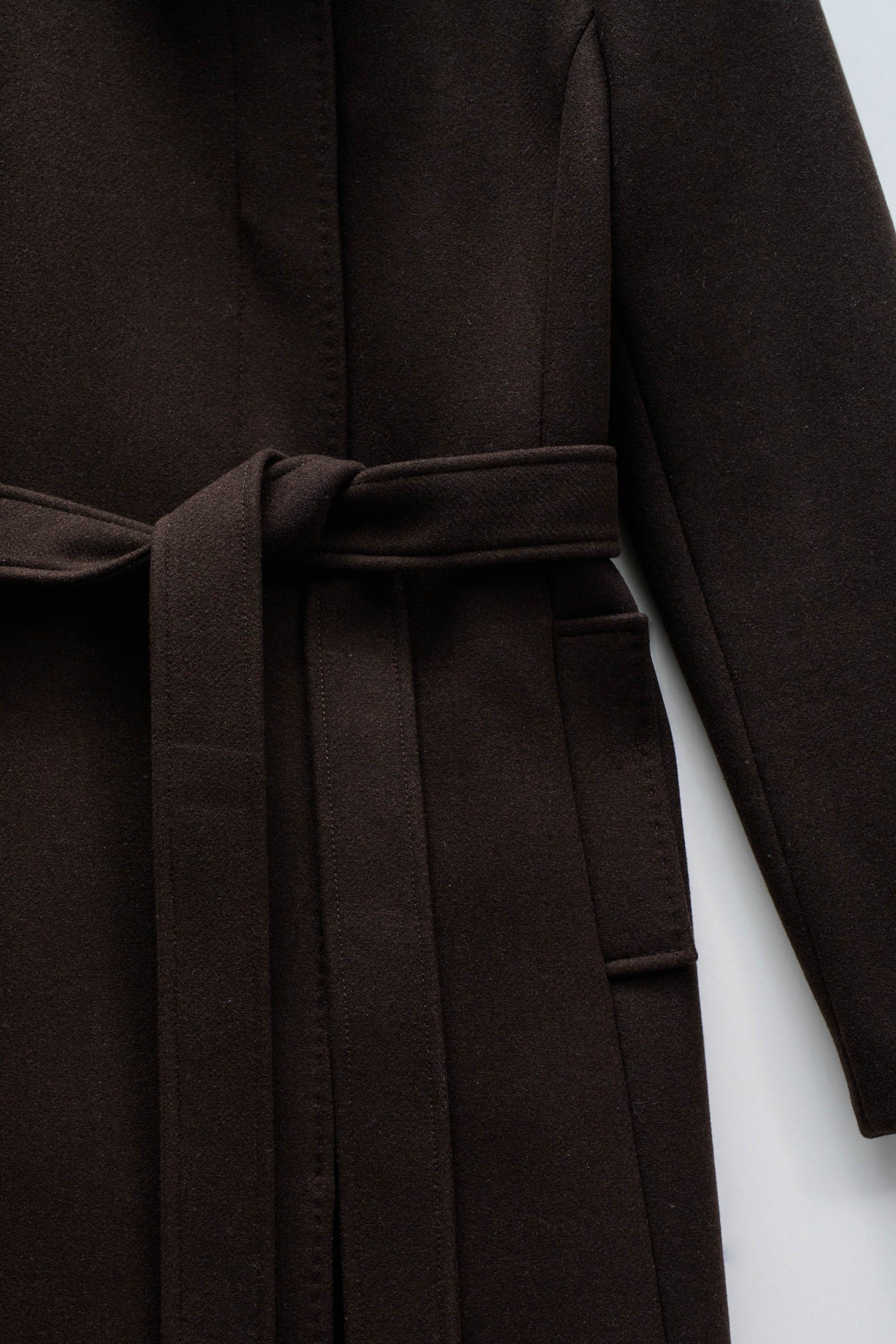 The Reimagined Wool Coat in Dark Brown Vestes Salsa Jeans