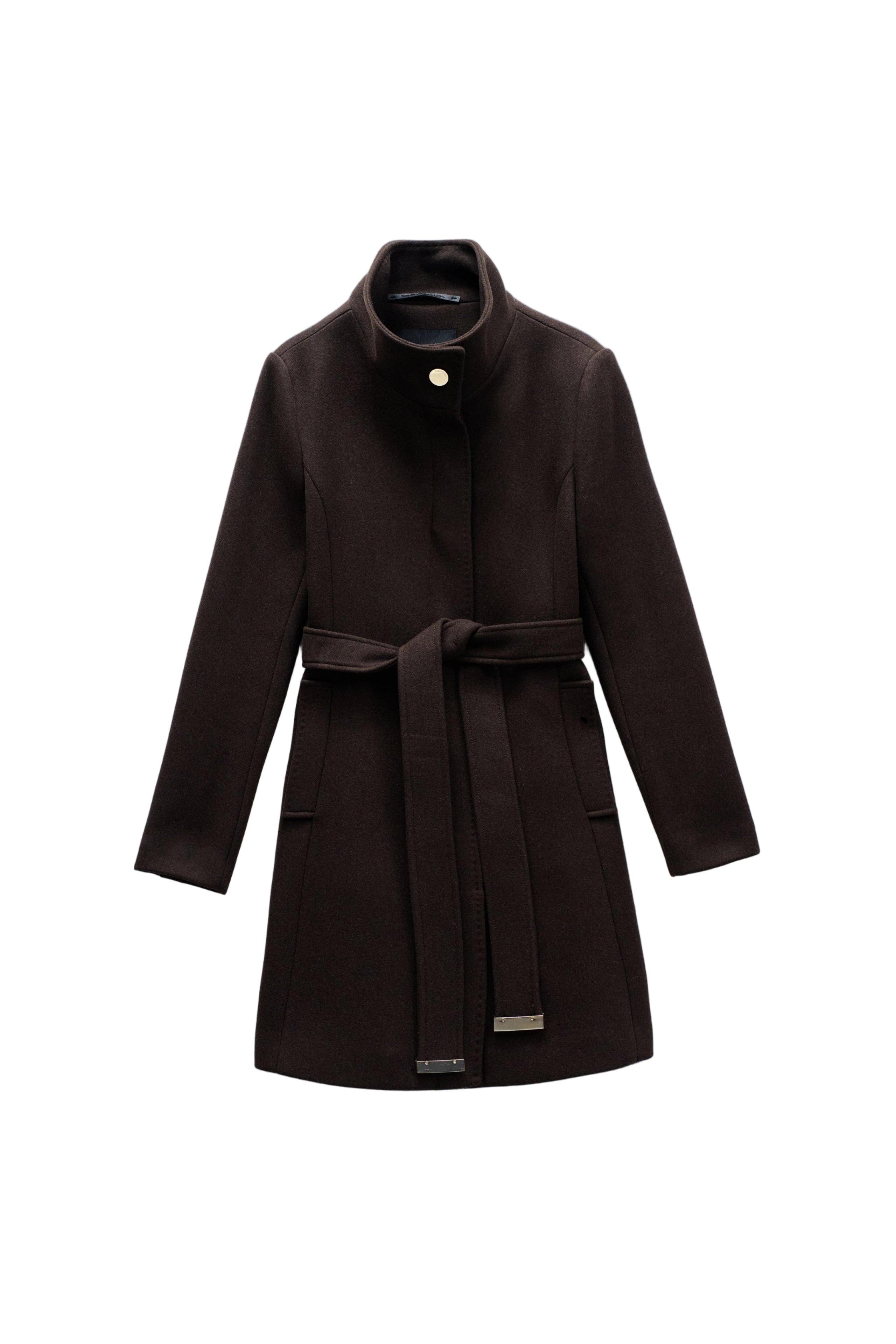The Reimagined Wool Coat in Dark Brown Vestes Salsa Jeans