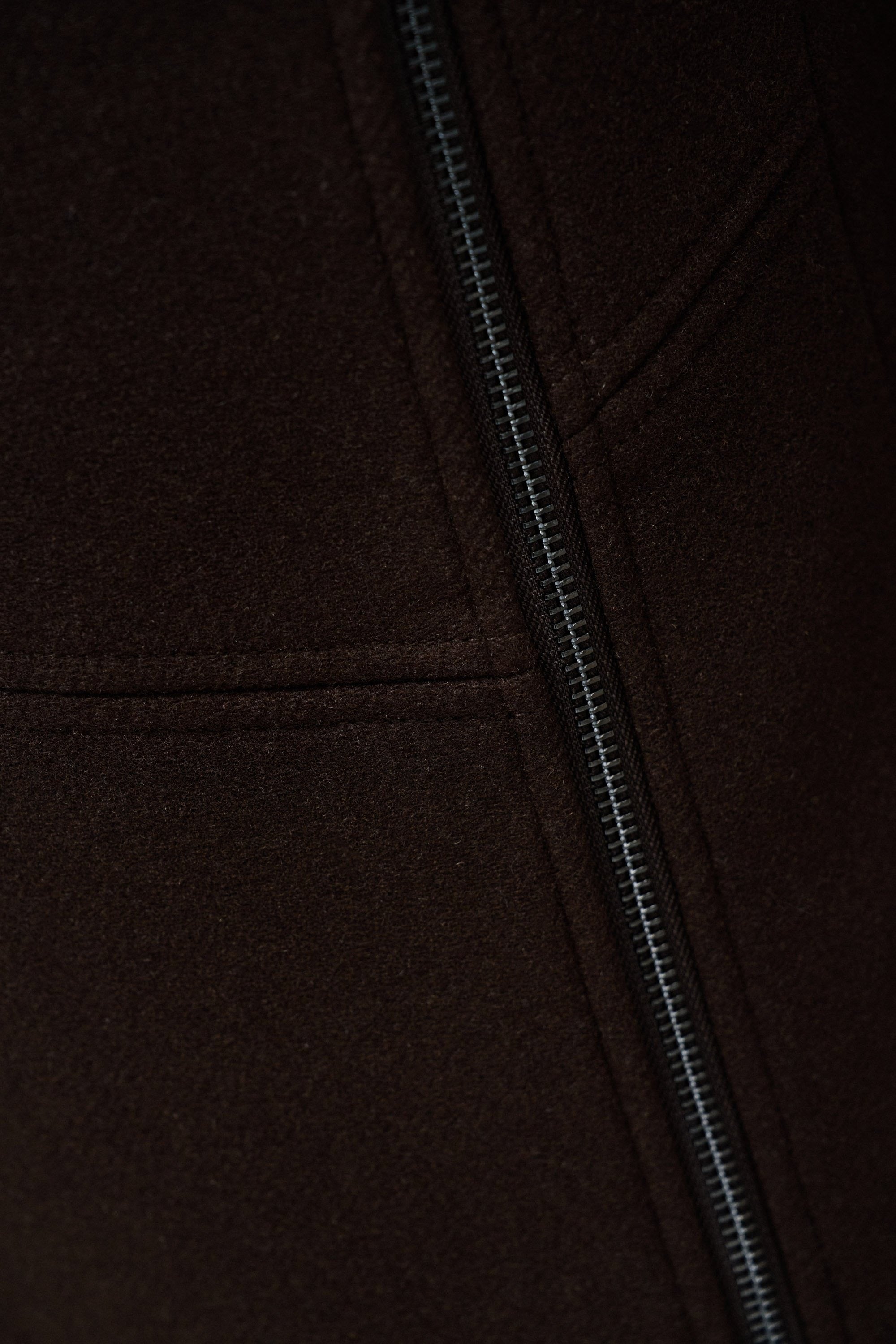 Wool Coat With Fur Collar in Marron foncé Vestes Salsa Jeans