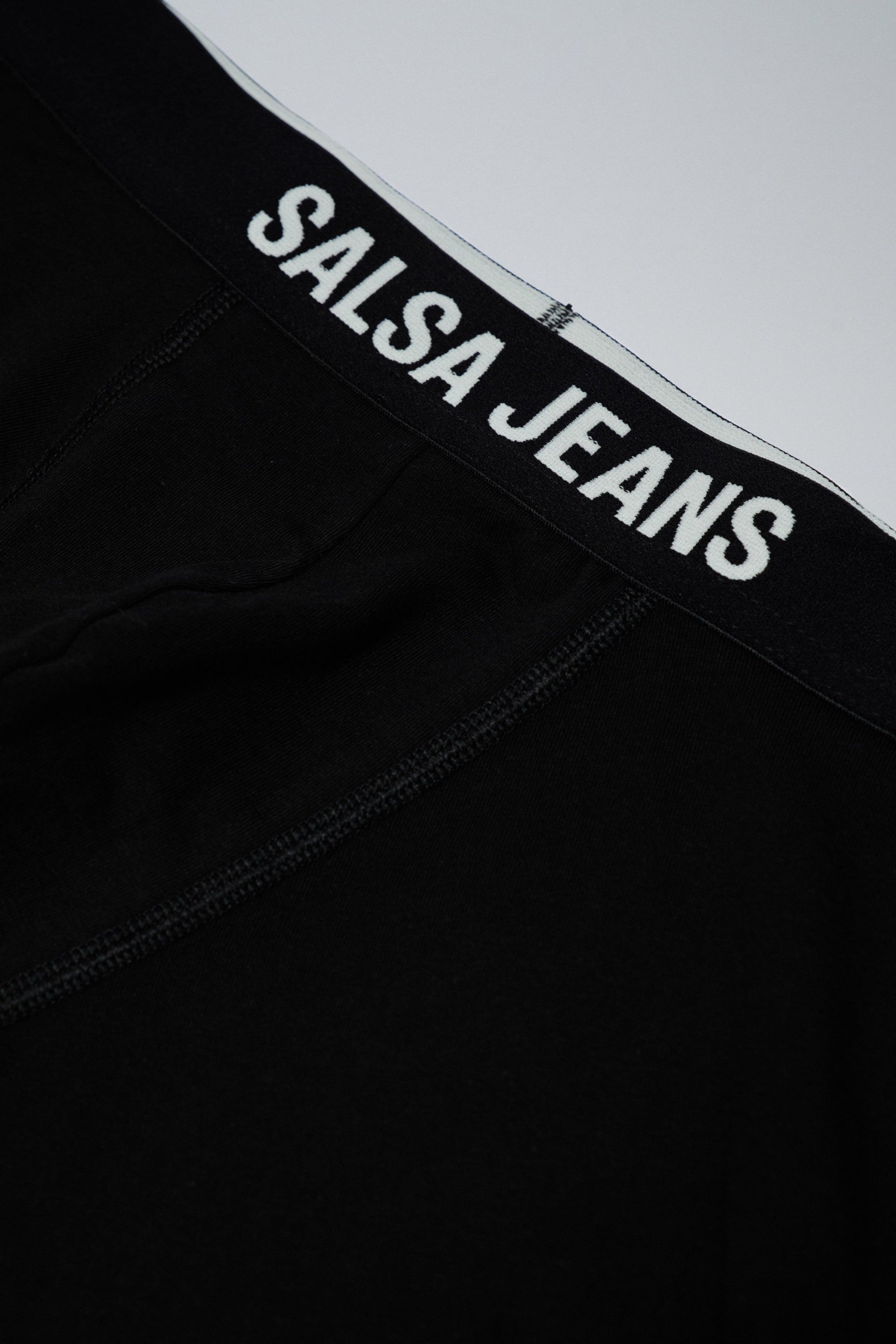 3 Branding And Solid Trunks Pack in Black Sous-vêtements Salsa Jeans