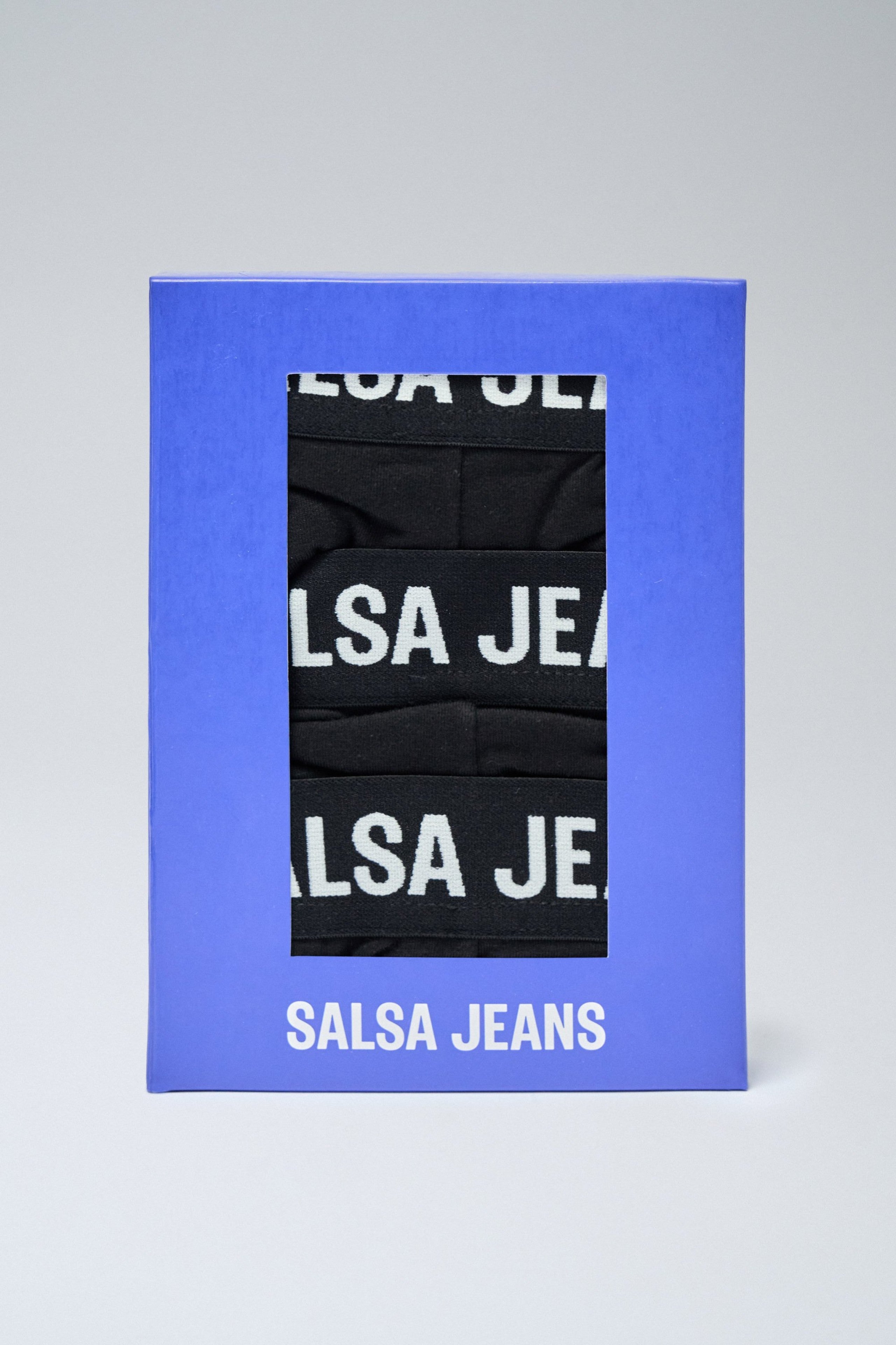 3 Branding And Solid Trunks Pack in Black Sous-vêtements Salsa Jeans