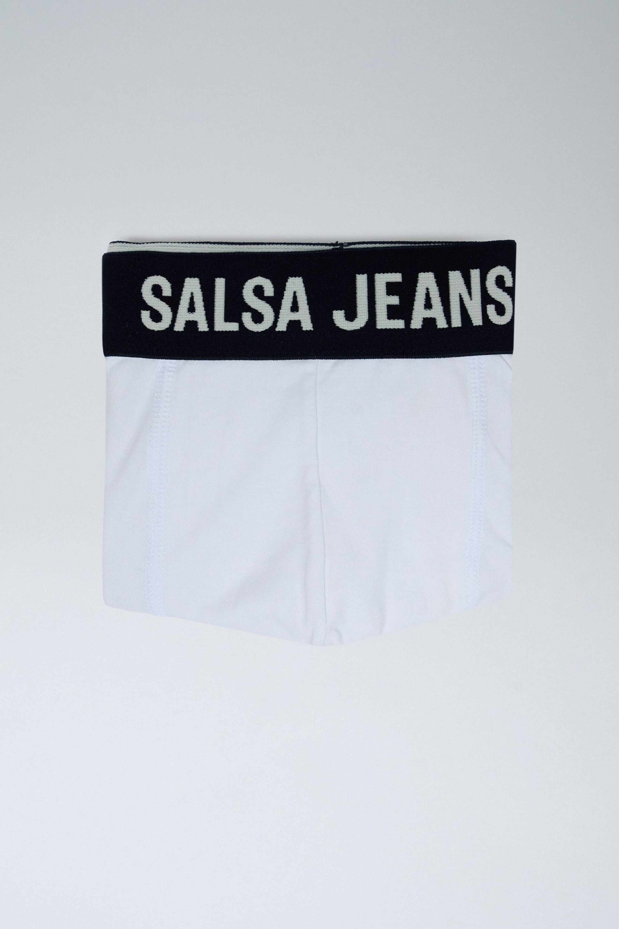 3 Branding And Solid Trunks Pack in White Sous-vêtements Salsa Jeans