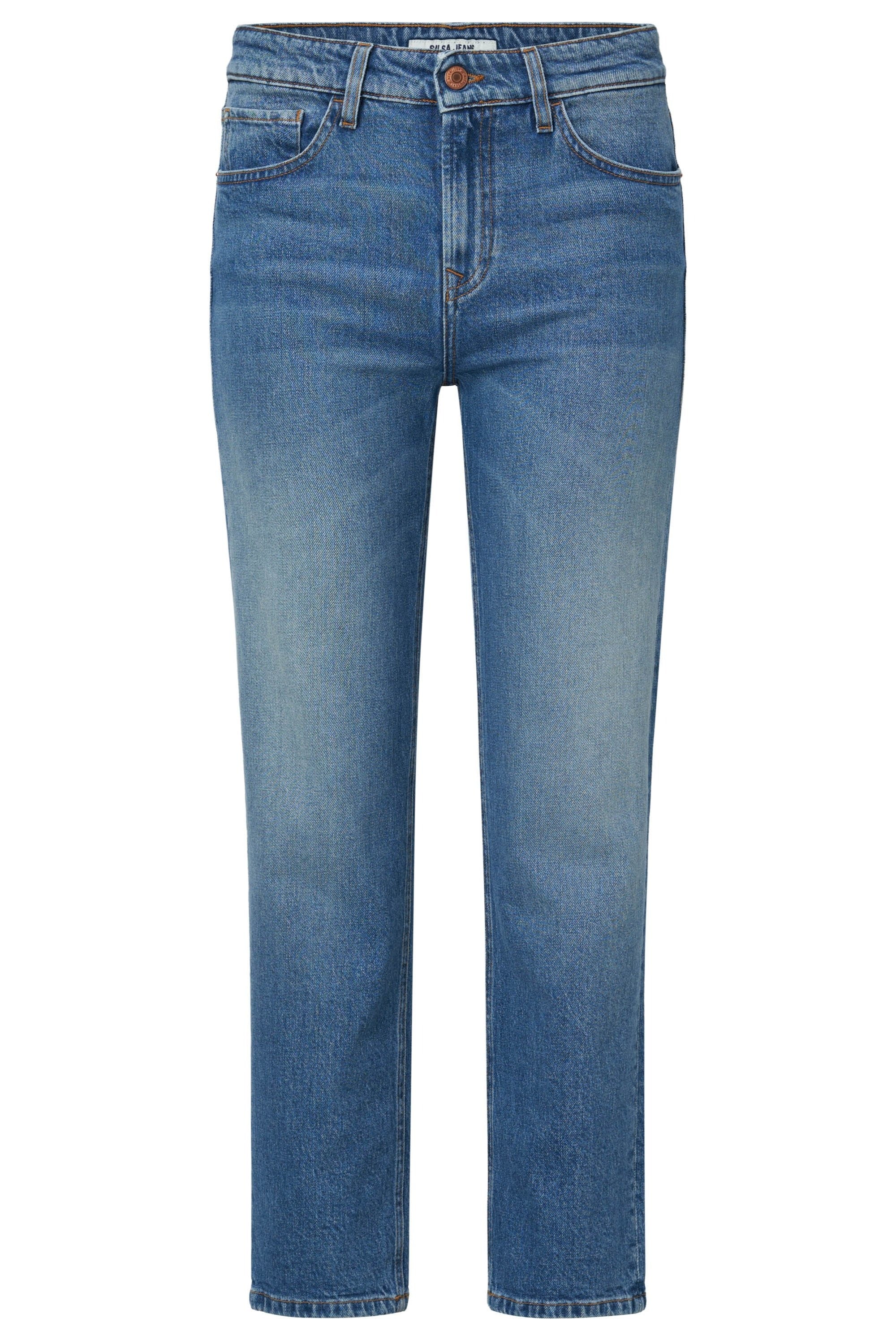 Jeans True Cropped Slim en Medium Wash Salsa Jeans