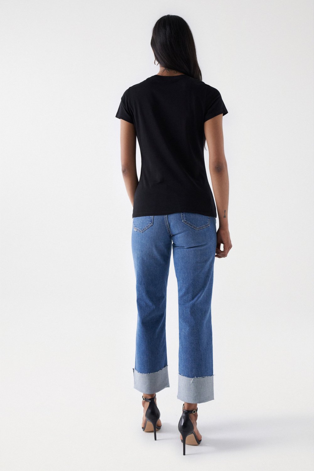 T-shirt Institutional Beaded in Black T-shirts Salsa Jeans