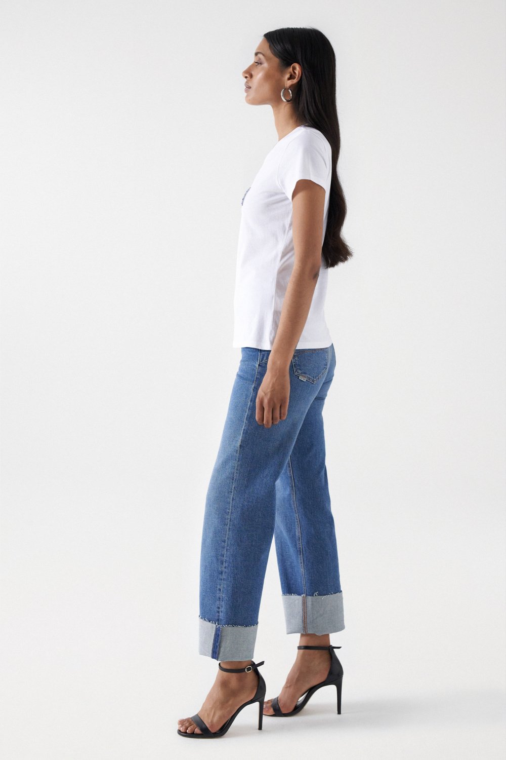 T-shirt Institutional Beaded en blanc T-shirts Salsa Jeans