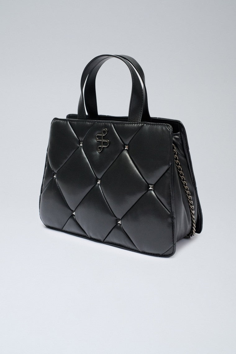 Sac fourre-tout en cuir végétalien matelassé en noir Sacs Salsa Jeans