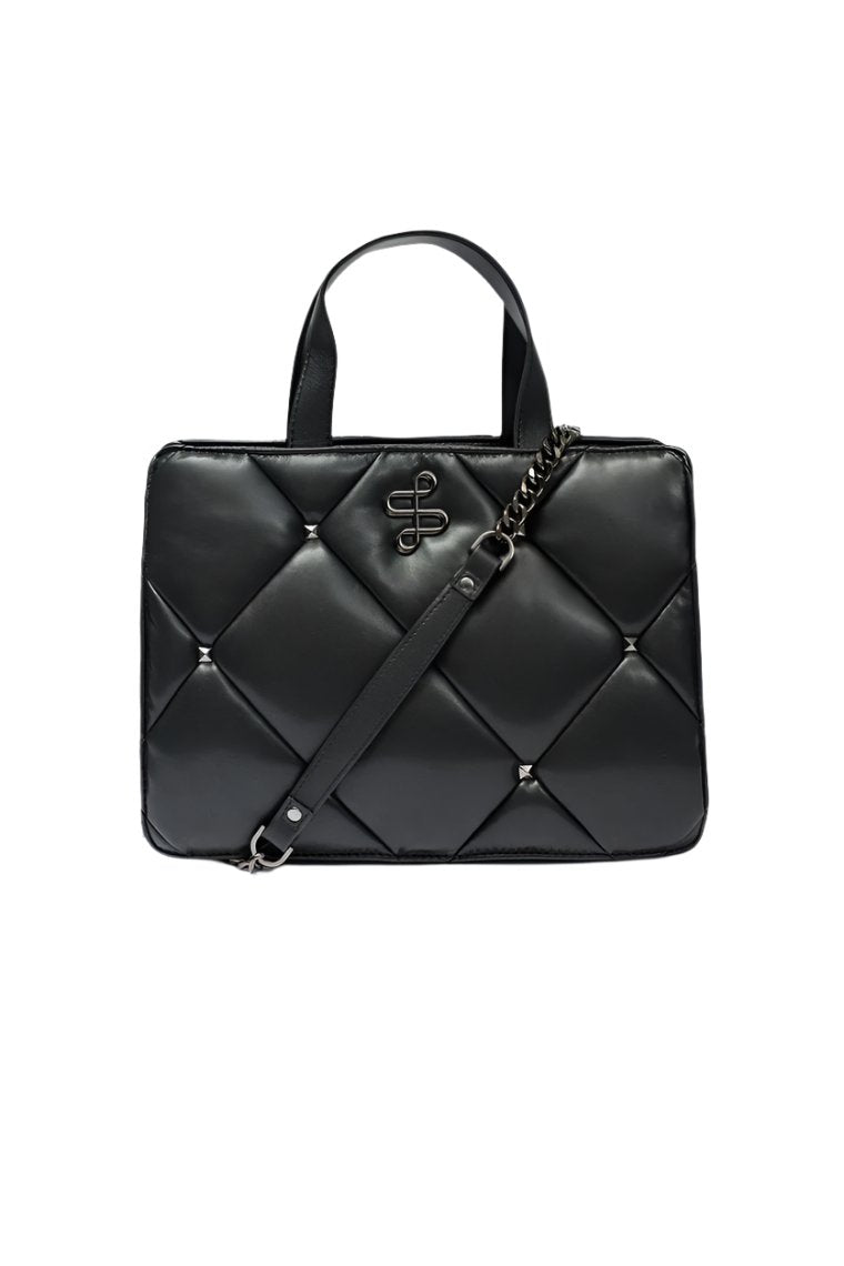 Sac fourre-tout en cuir végétalien matelassé en noir Sacs Salsa Jeans