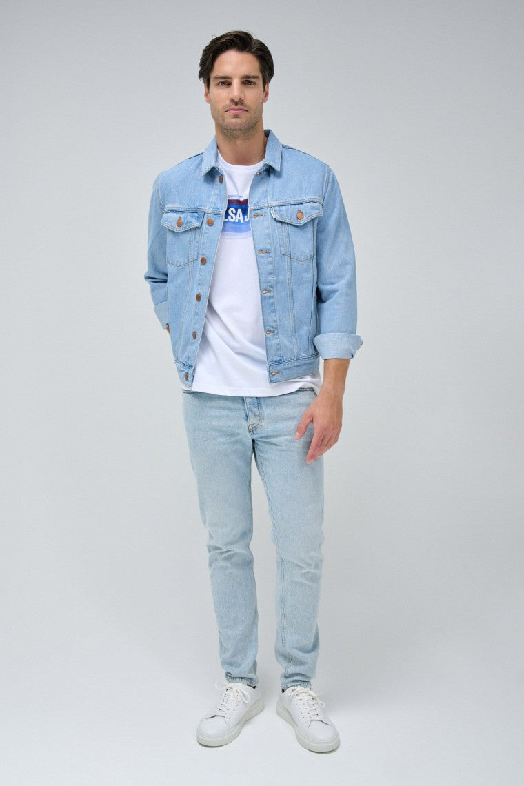 T-shirt Chest Print Branding en blanc T-shirts Salsa Jeans