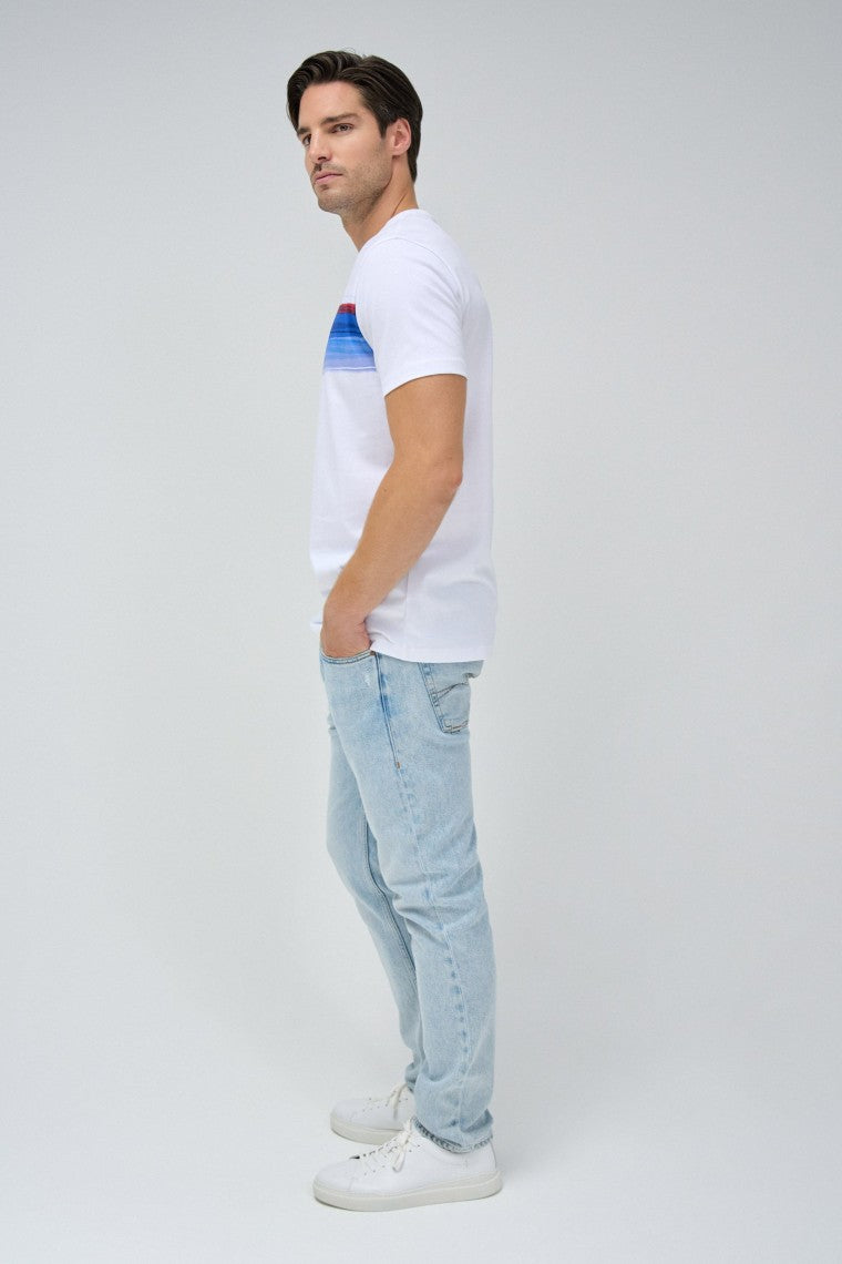 T-shirt Chest Print Branding en blanc T-shirts Salsa Jeans
