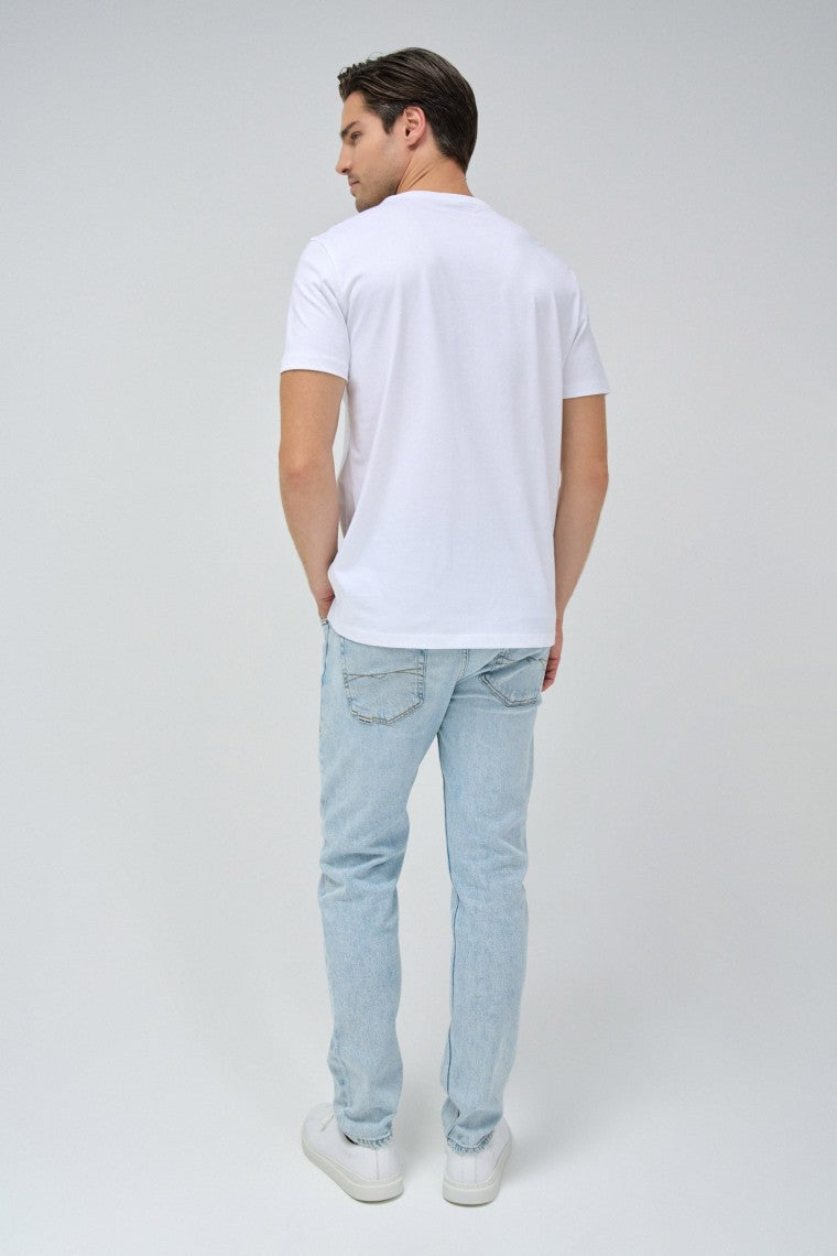 T-shirt Chest Print Branding en blanc T-shirts Salsa Jeans