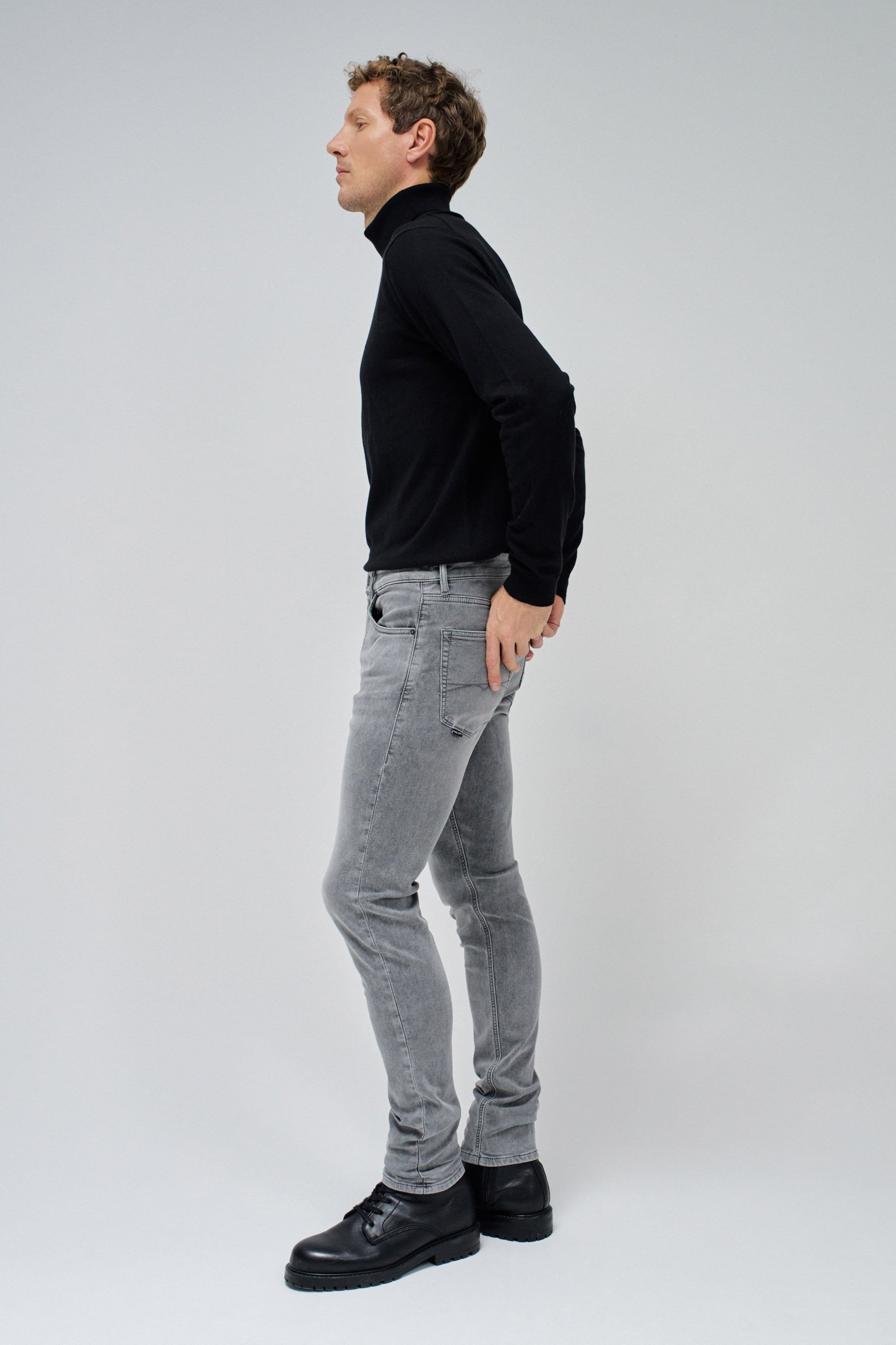 Jeans skinny S-Activ en gris moyen Jeans Salsa Jeans