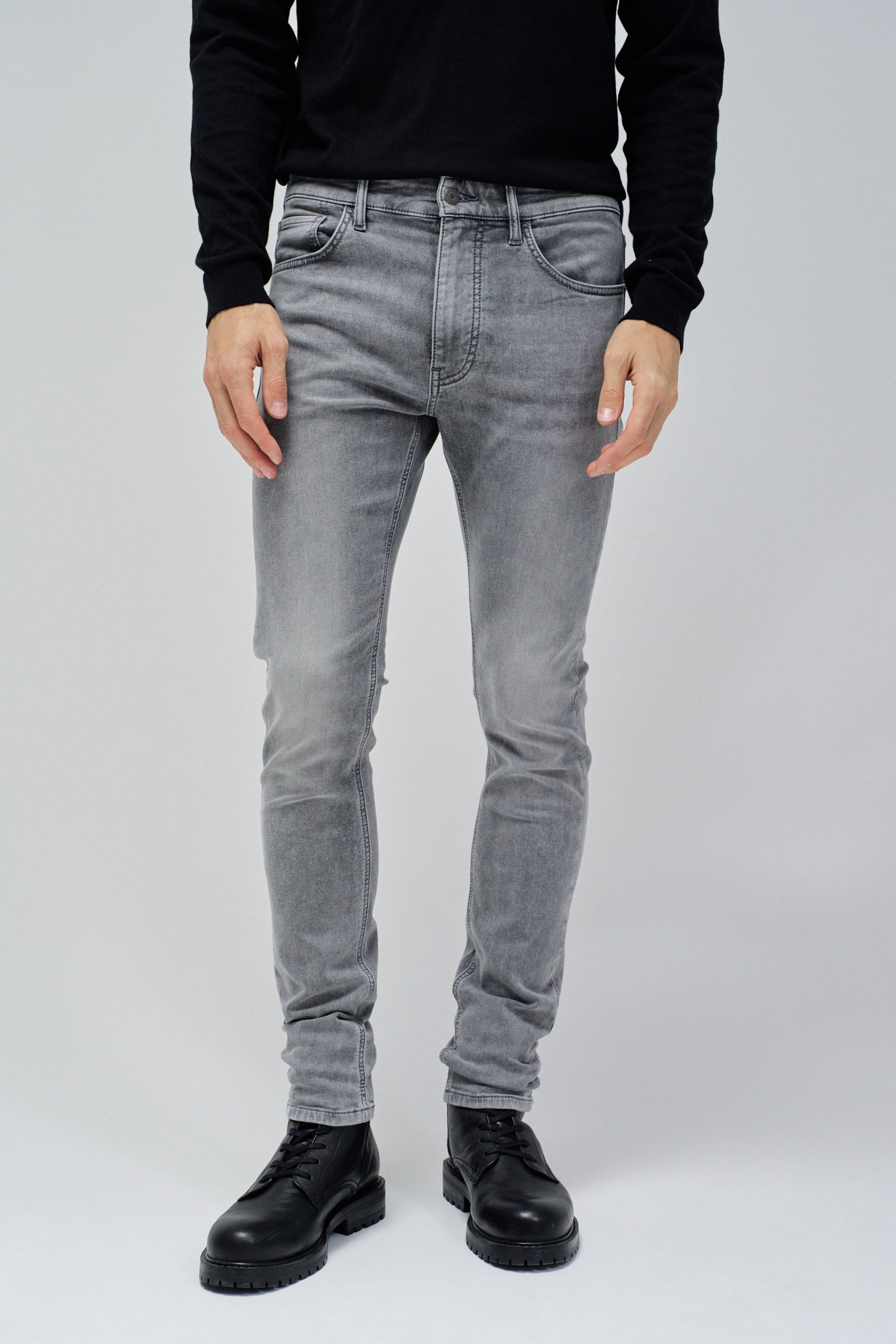Jeans skinny S-Activ en gris moyen Jeans Salsa Jeans