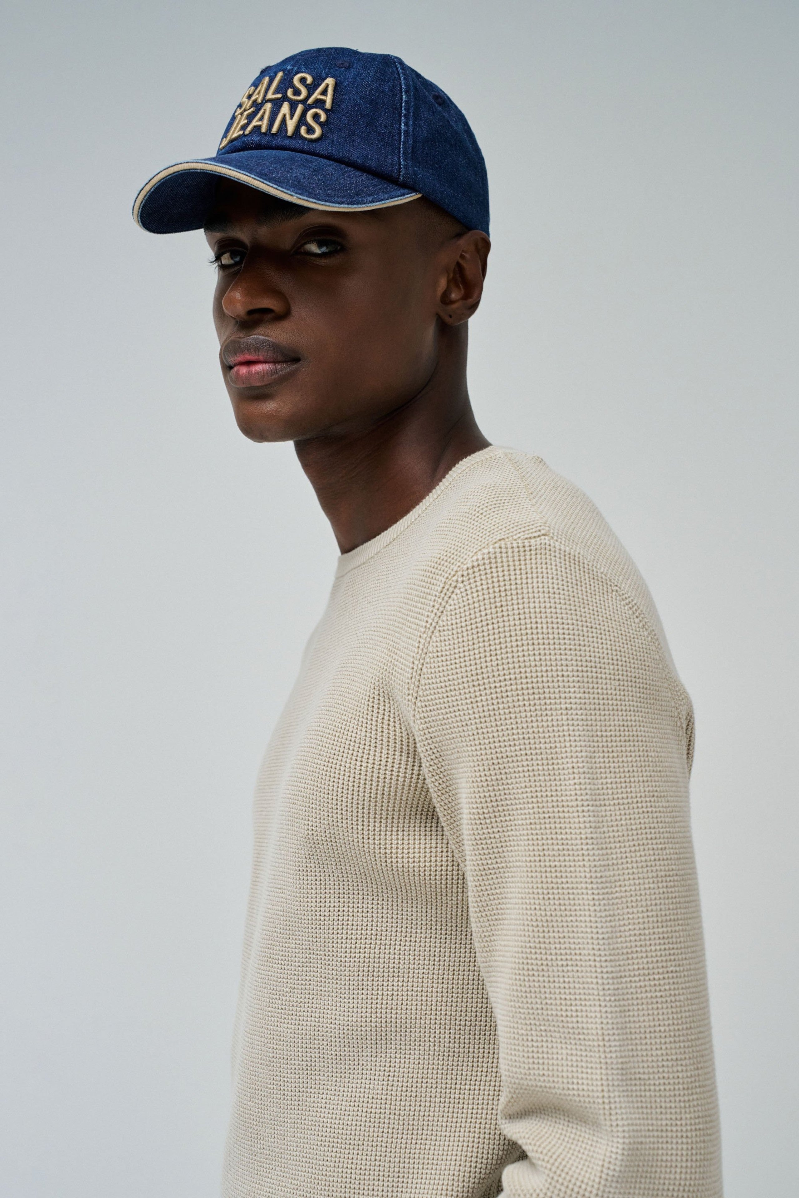 Denim Caps in Medium Wash Caps Salsa Jeans