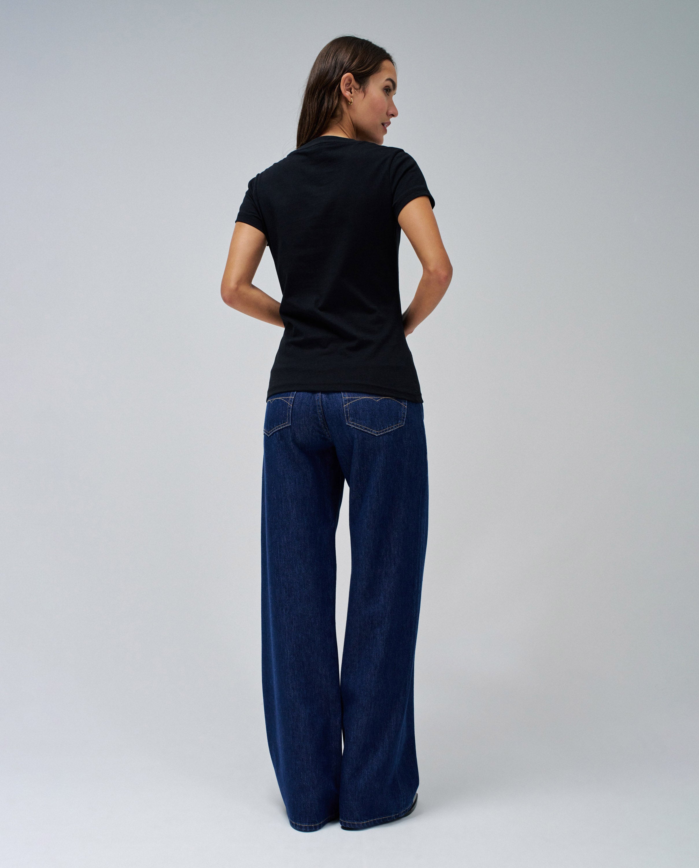 T-shirt de marque en noir T-shirts Salsa Jeans