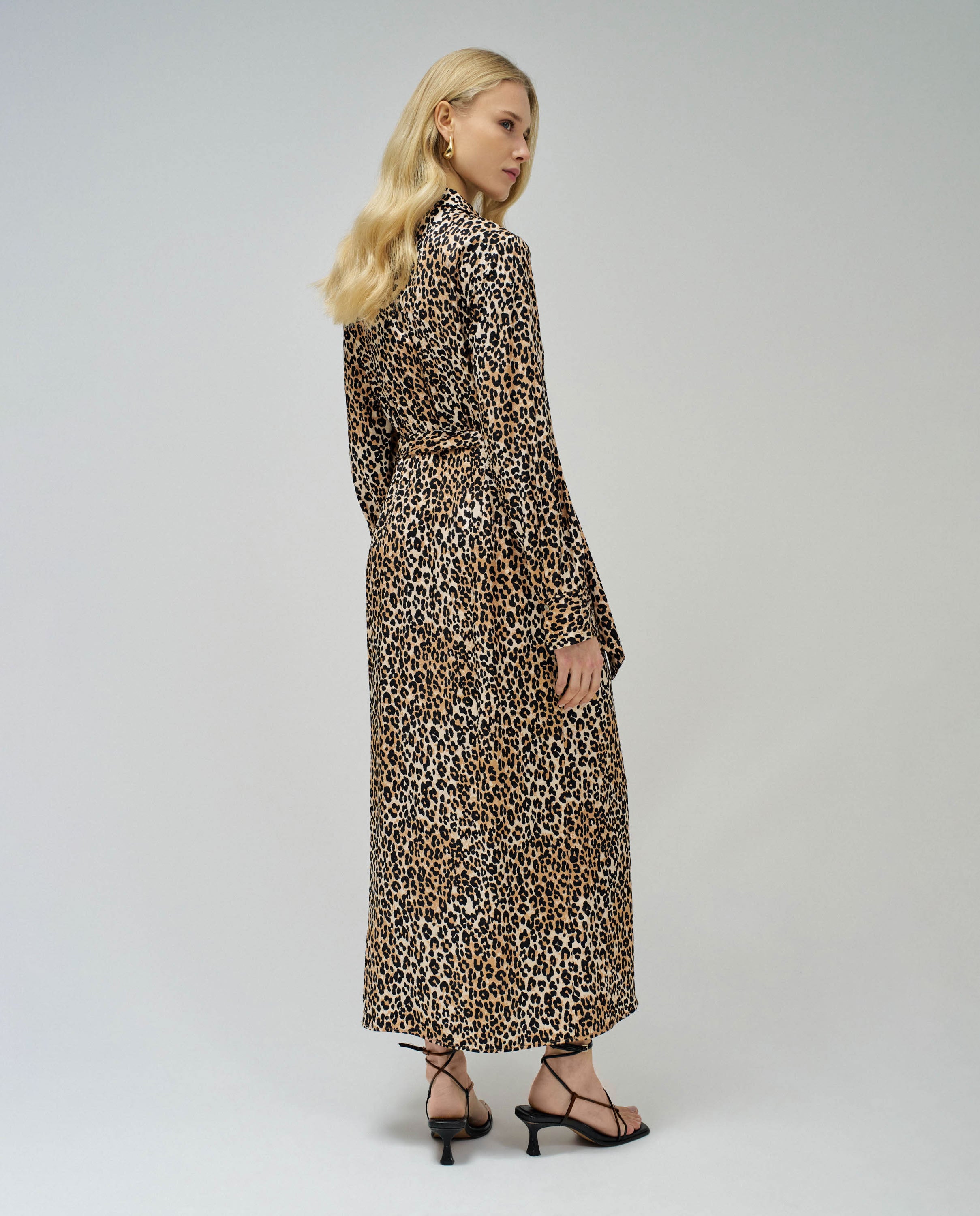 Robe chemise à imprimé animalier en perles sombres Robes Salsa Jeans
