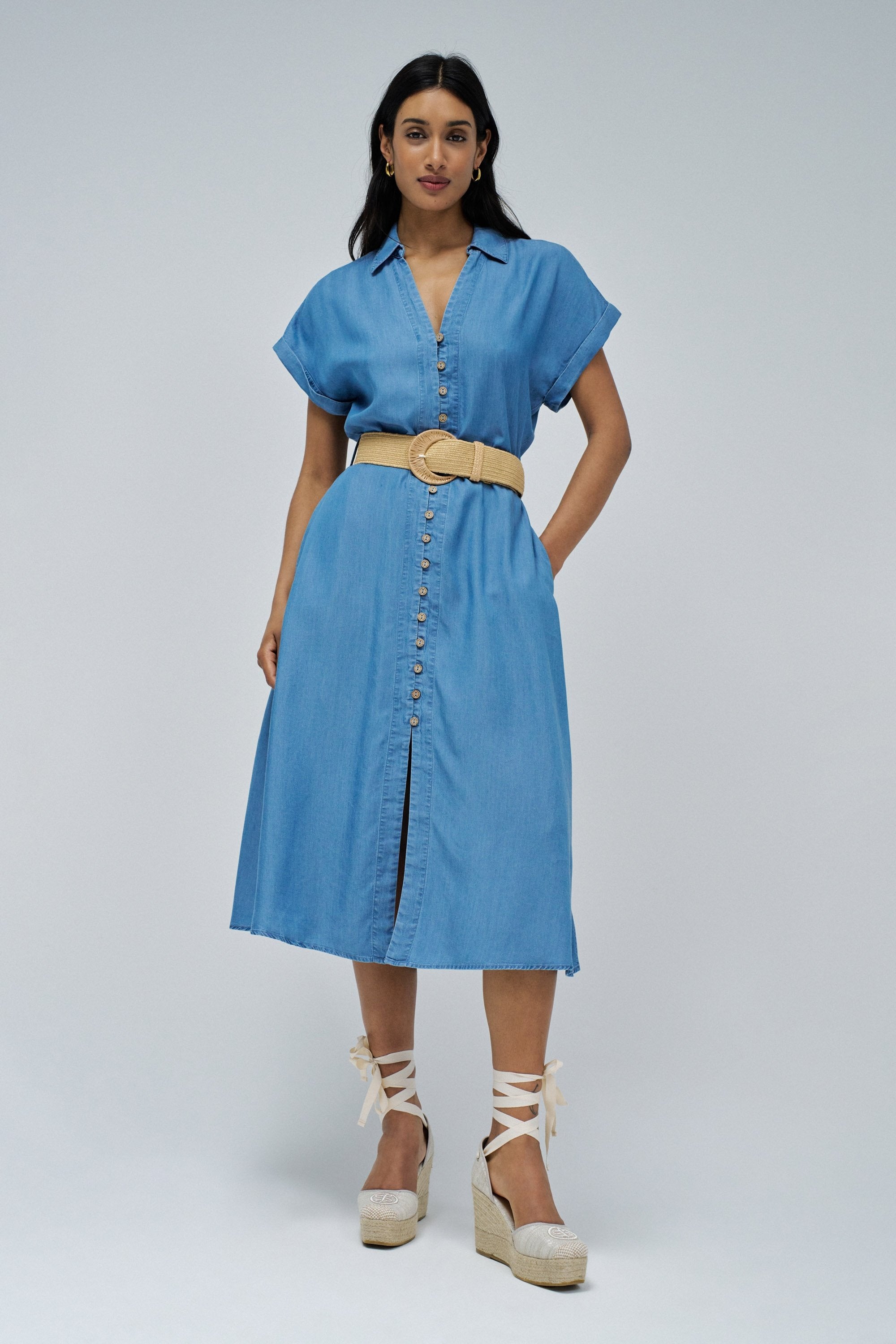 Robe Lightdenim With Belt en robes Salsa Jeans Medium Light