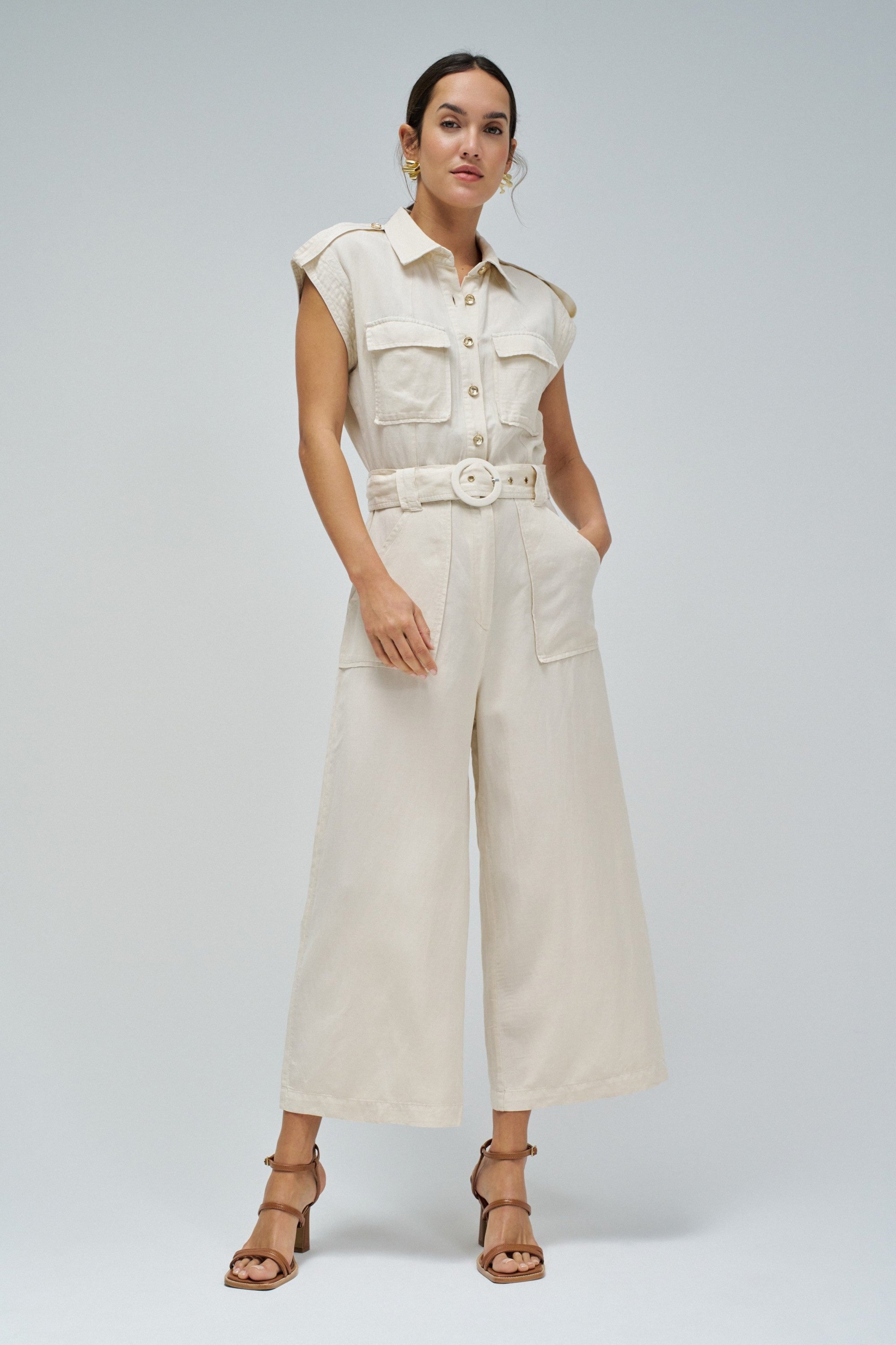 Combinaison Lightdenim en beige moyen V2 Combinaison Salsa Jeans