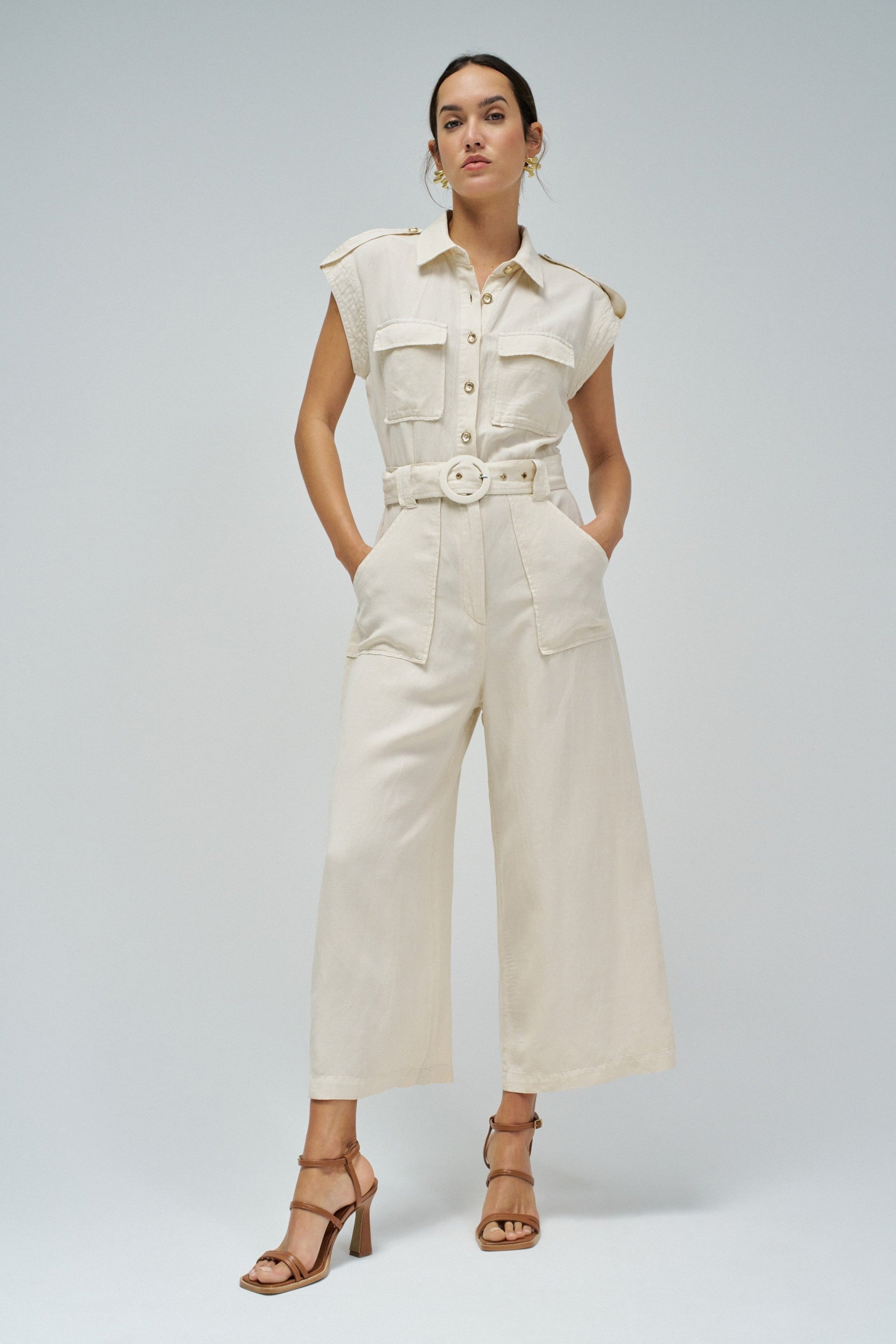 Combinaison Lightdenim en beige moyen V2 Combinaison Salsa Jeans