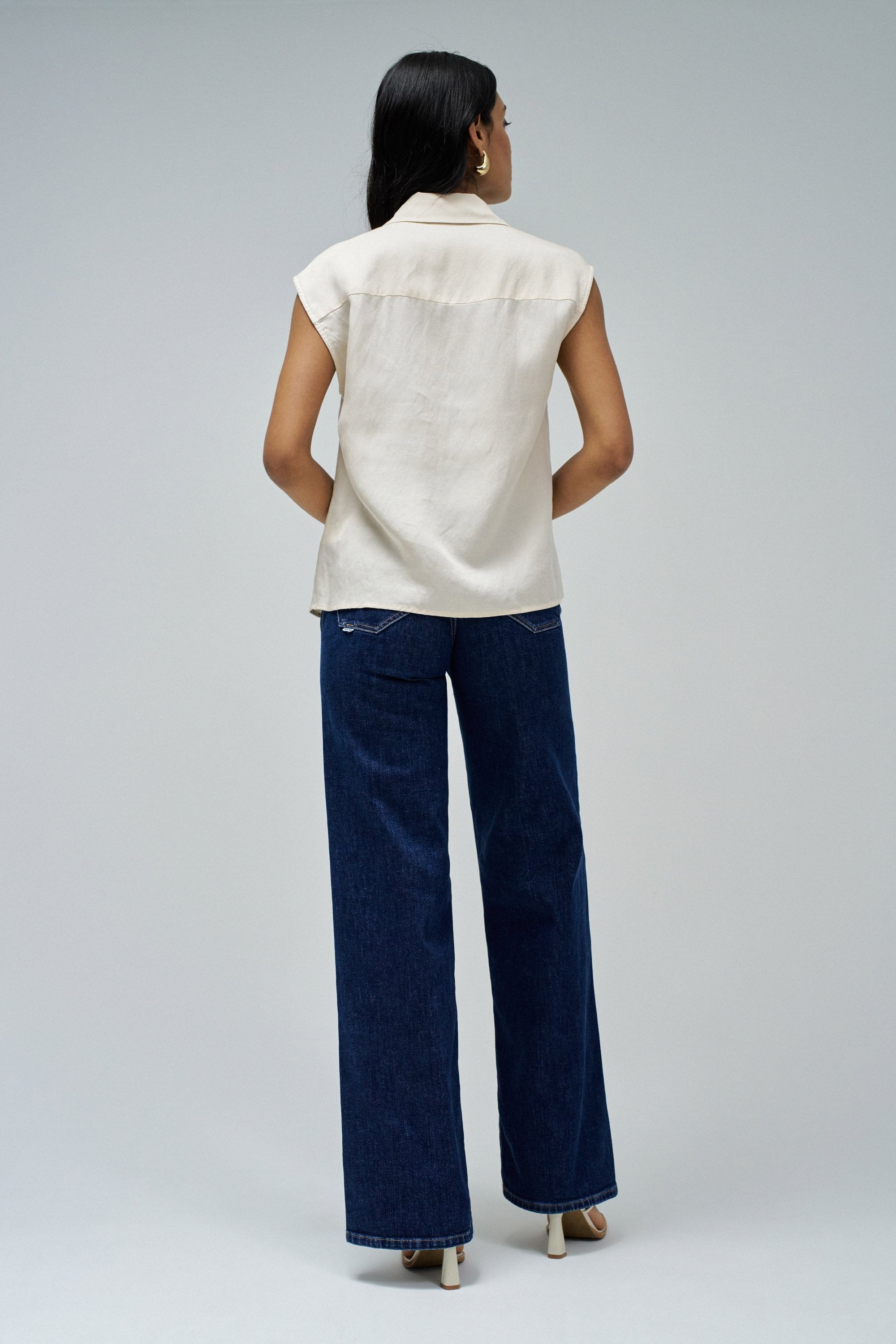 Blouse Lightdenim en Light Pearl Chemises Salsa Jeans