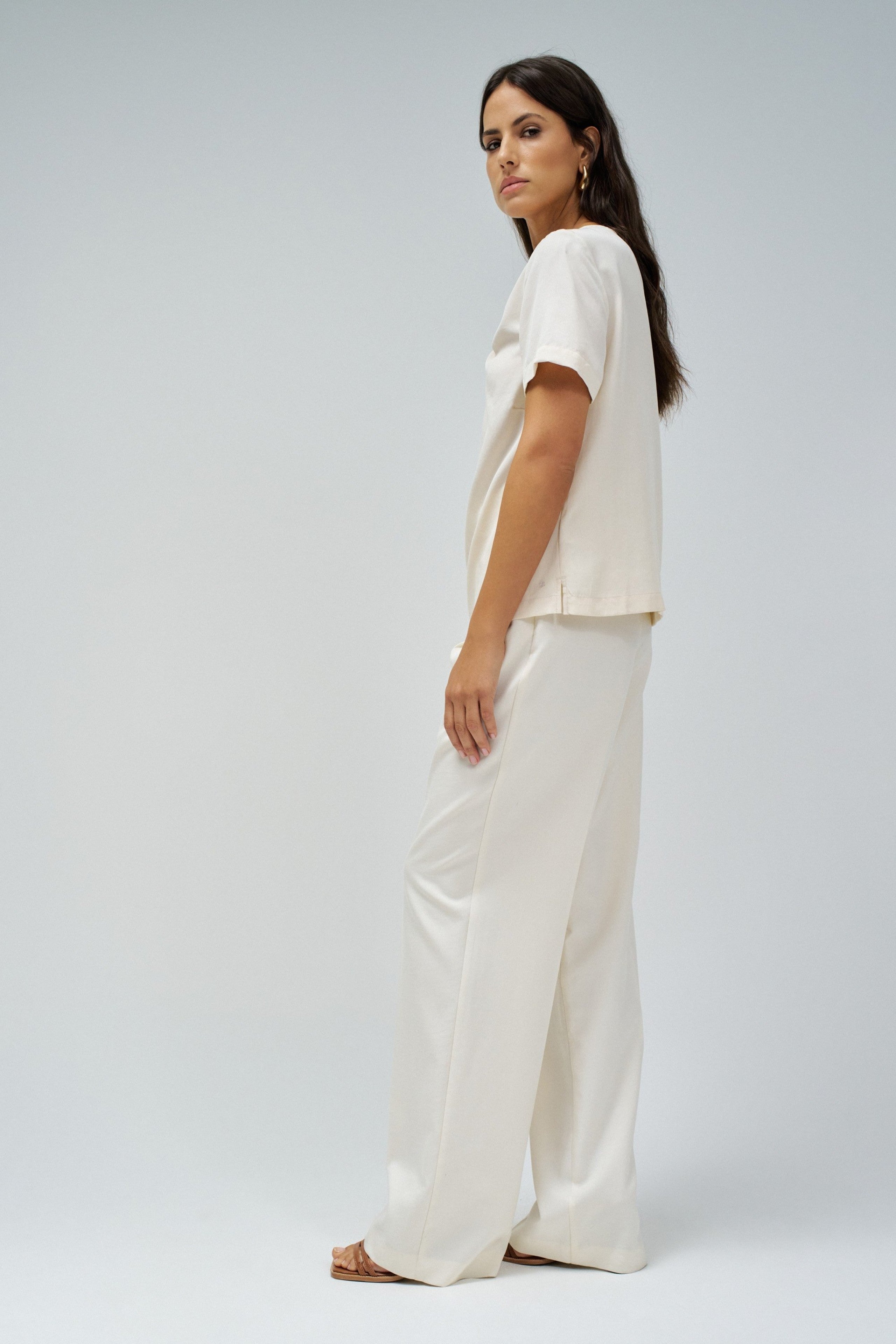 Chemise With Metal Detail in Light Pearl Chemises Salsa Jeans