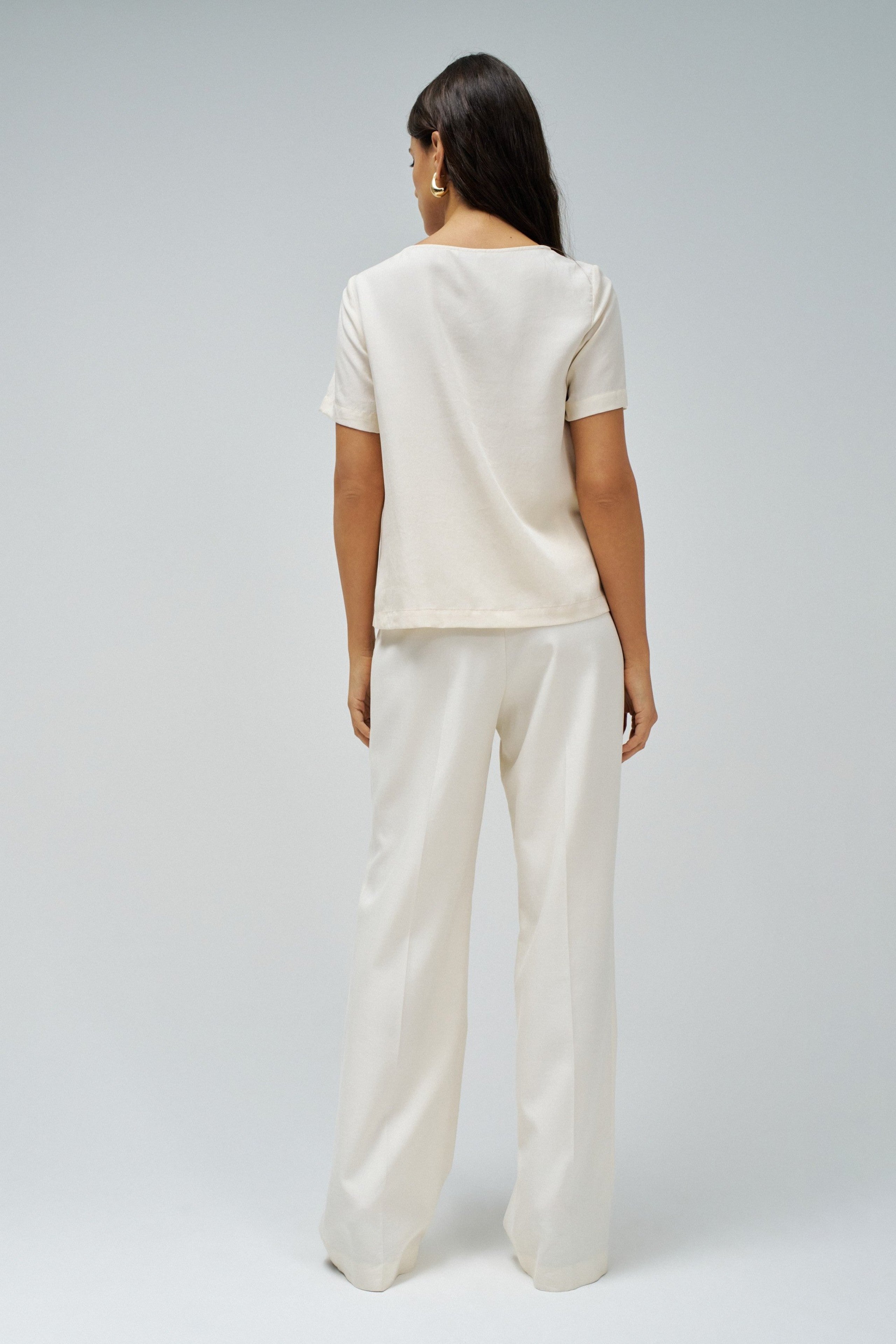 Chemise With Metal Detail in Light Pearl Chemises Salsa Jeans