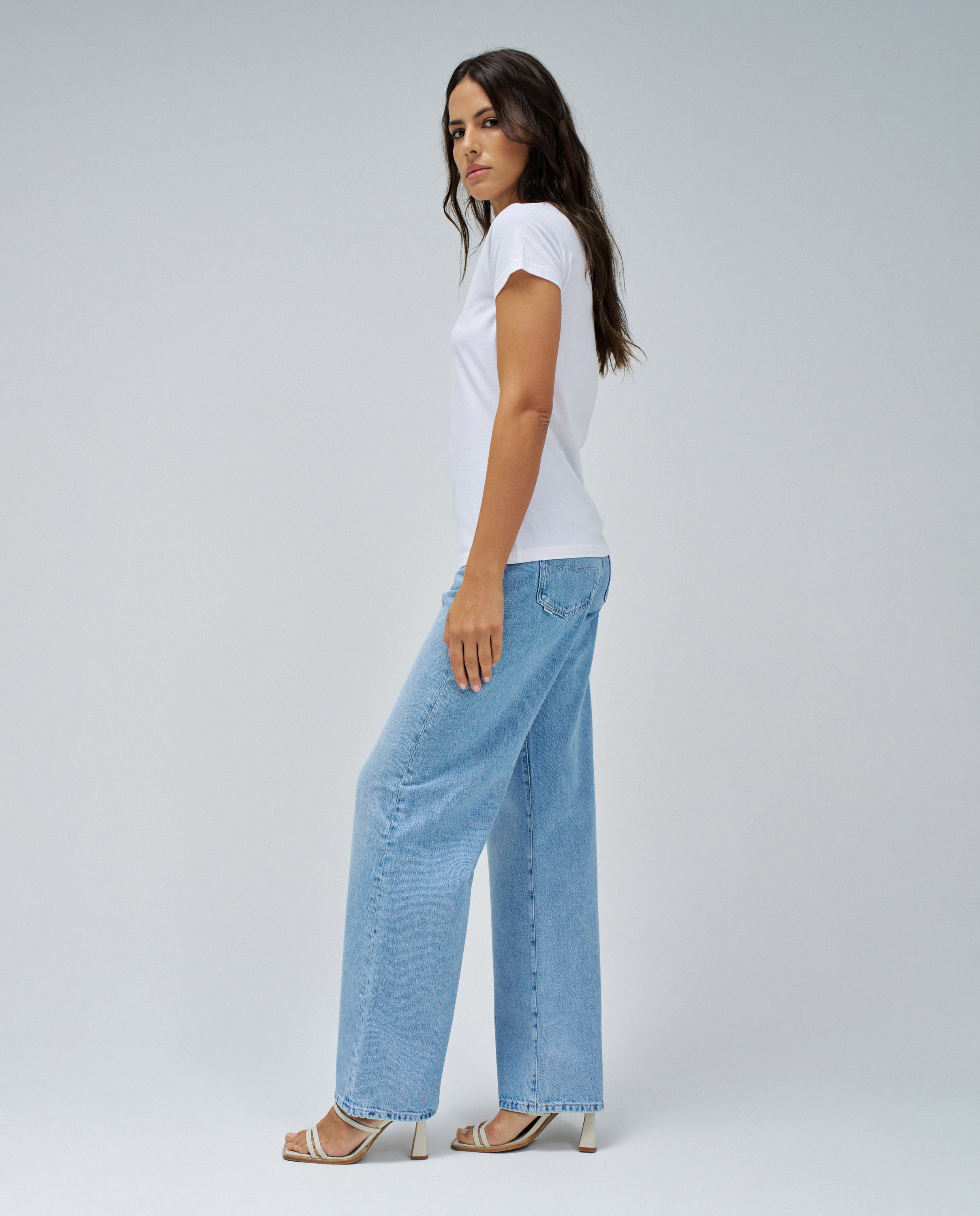 Graphic Flower Print T-shirt en blanc T-shirts Salsa Jeans