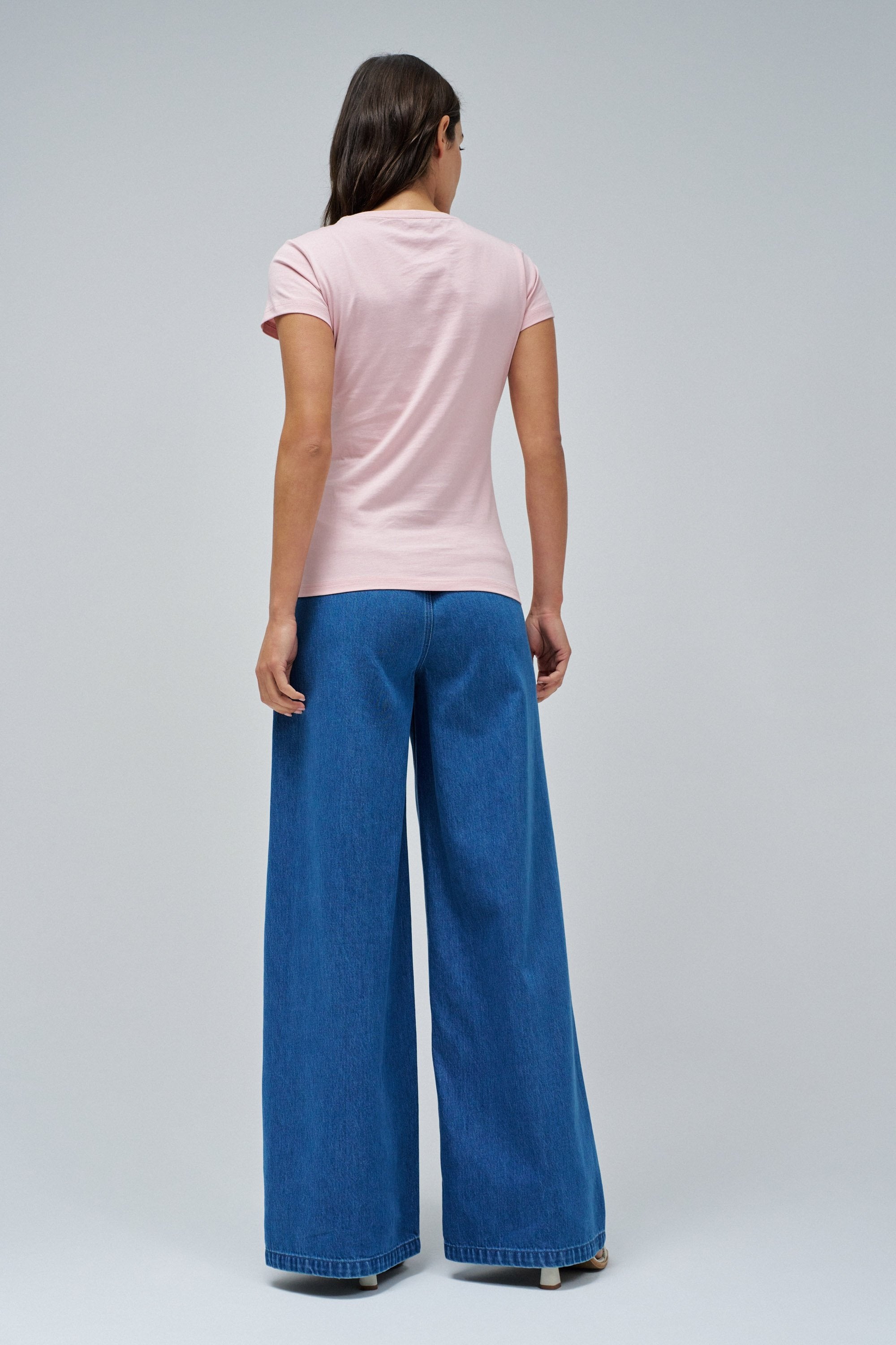 Graphic Flower Print T-shirt en rose moyen V1 T-shirts Salsa Jeans