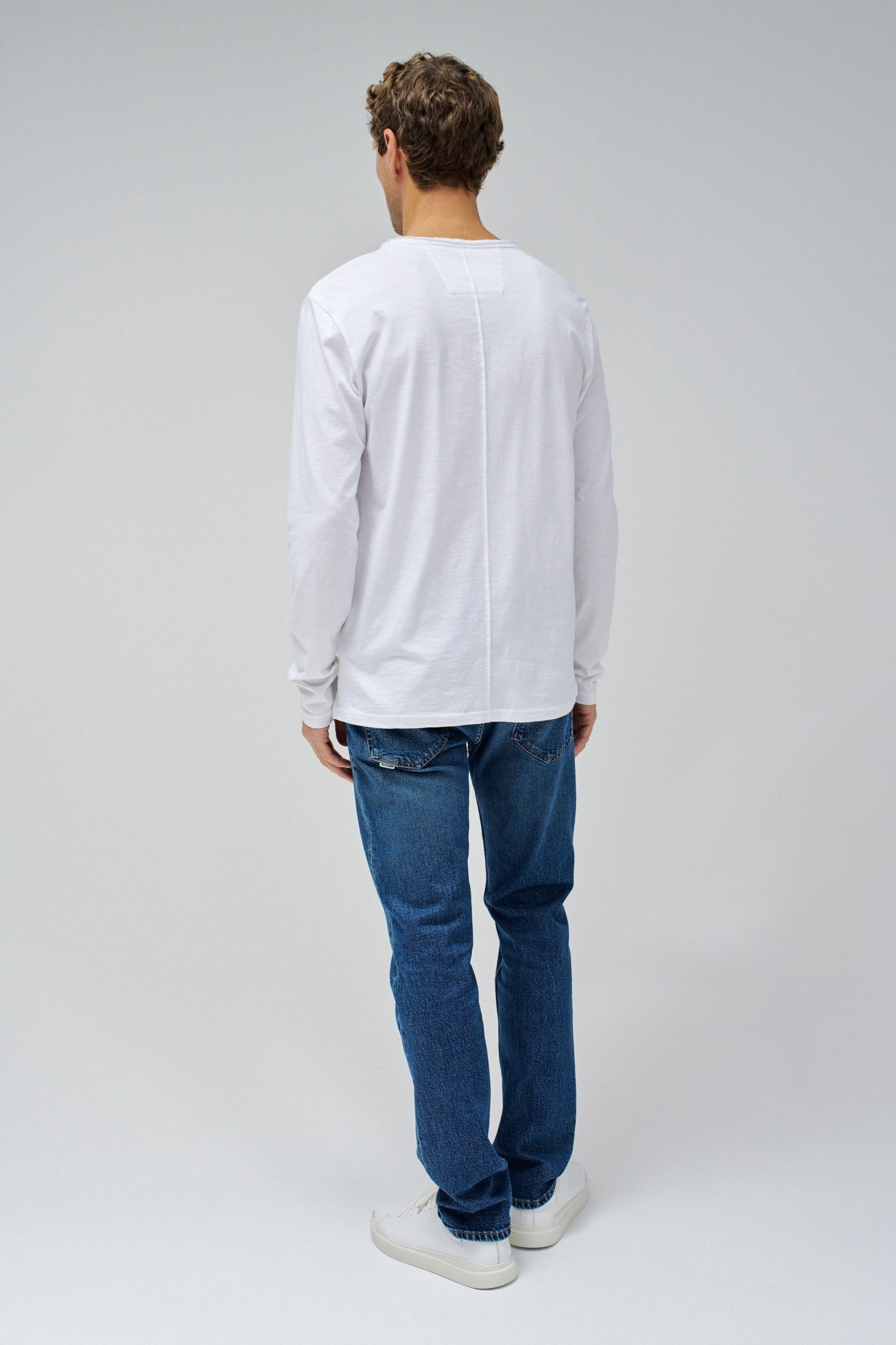 T-shirt à manches longues en jersey Serafino en blanc T-shirts Salsa Jeans