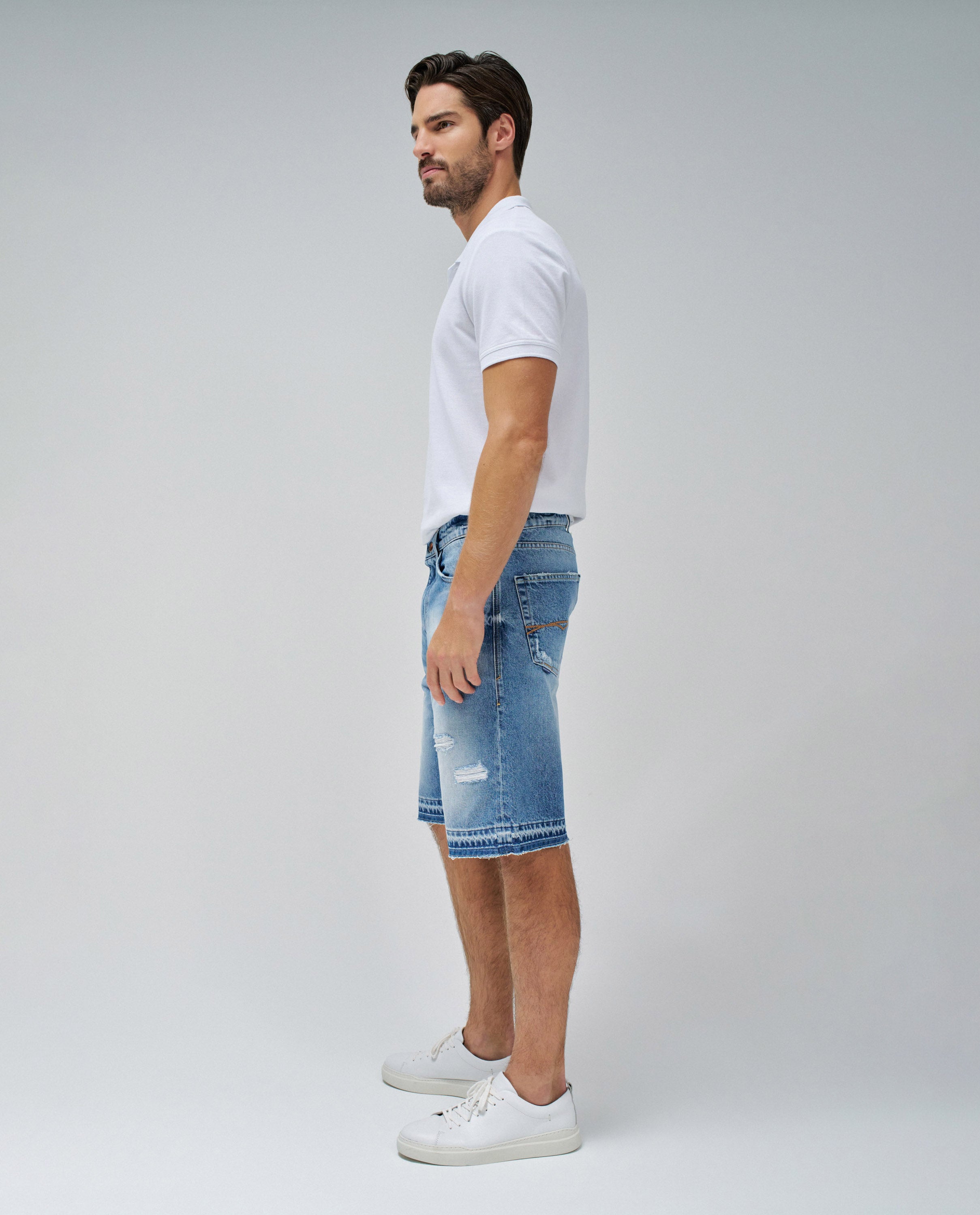 CS Short Destroyed en Light Wash Shorts Salsa Jeans