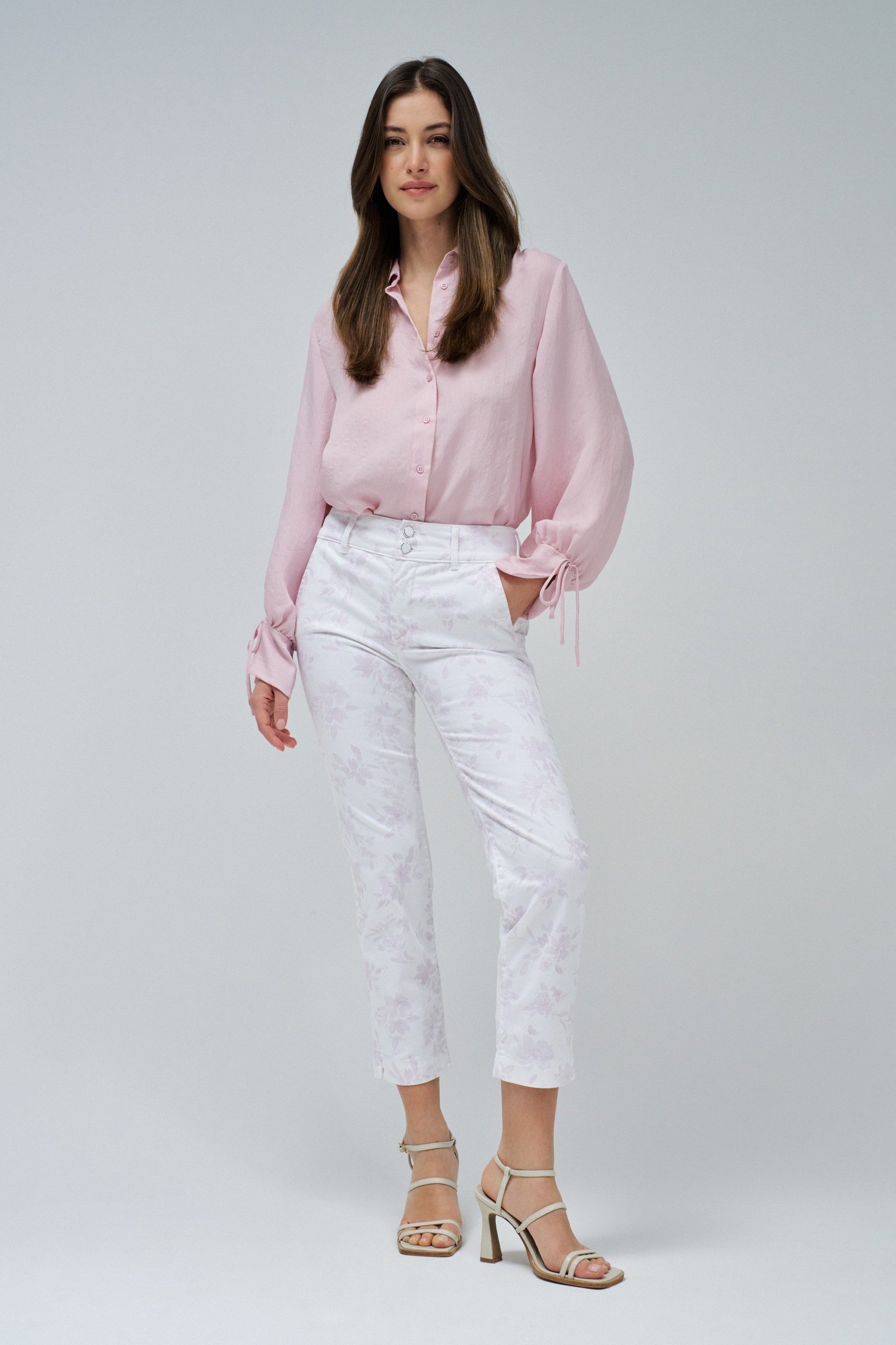 Secret Chino Print en Light Beige Pantalon Salsa Jeans