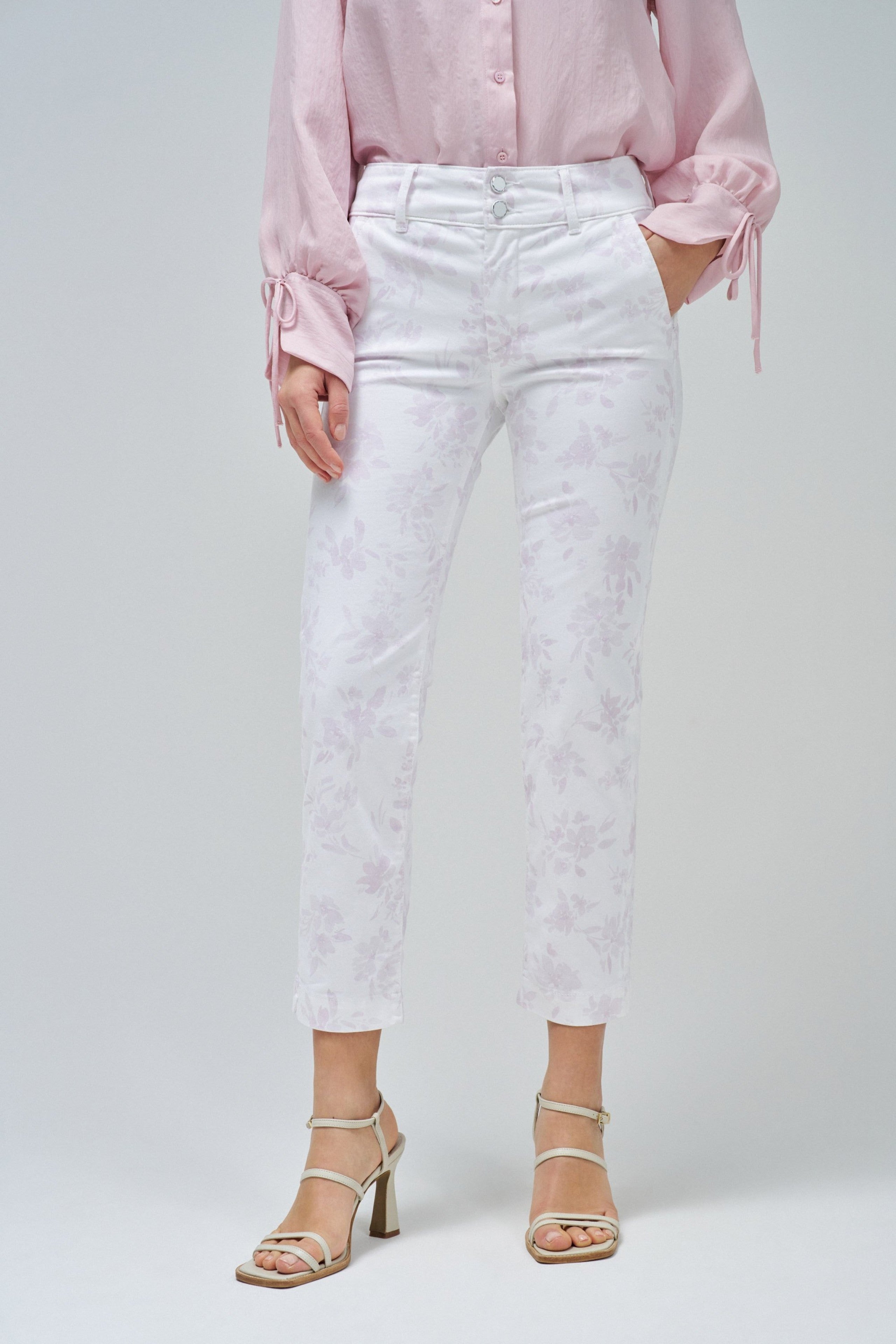 Secret Chino Print en Light Beige Pantalon Salsa Jeans