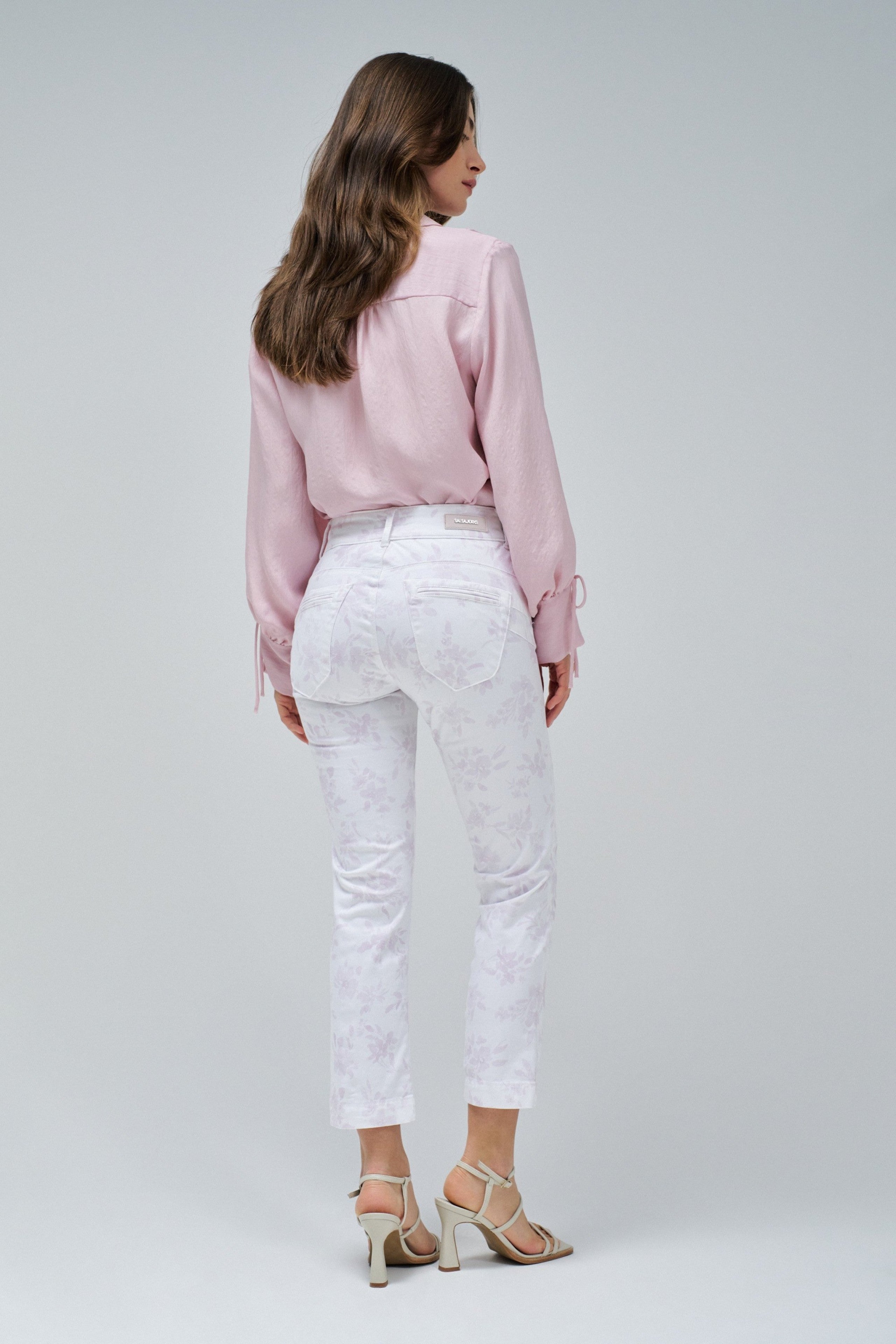 Secret Chino Print en Light Beige Pantalon Salsa Jeans