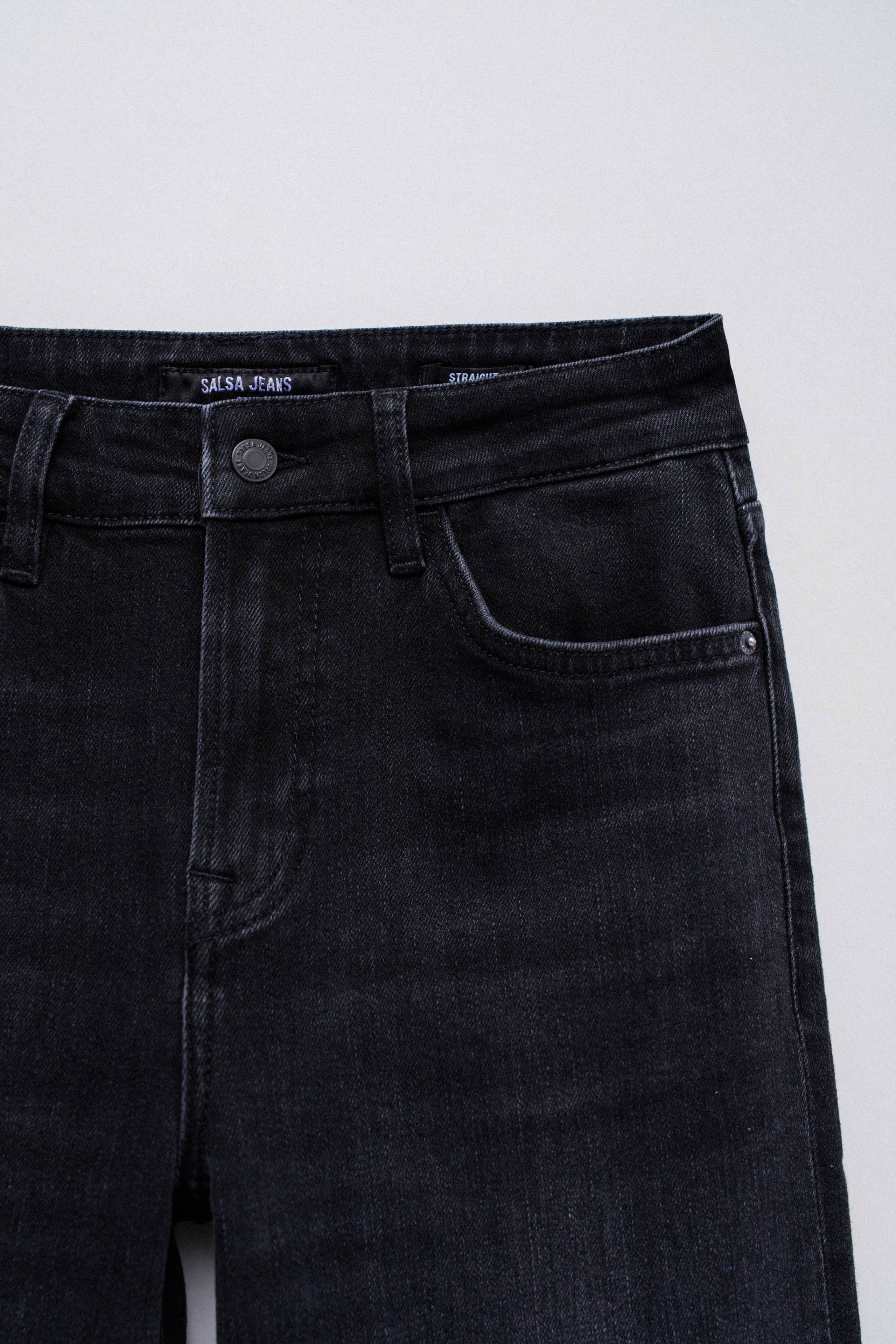 True Straight en jean noir Salsa Jeans