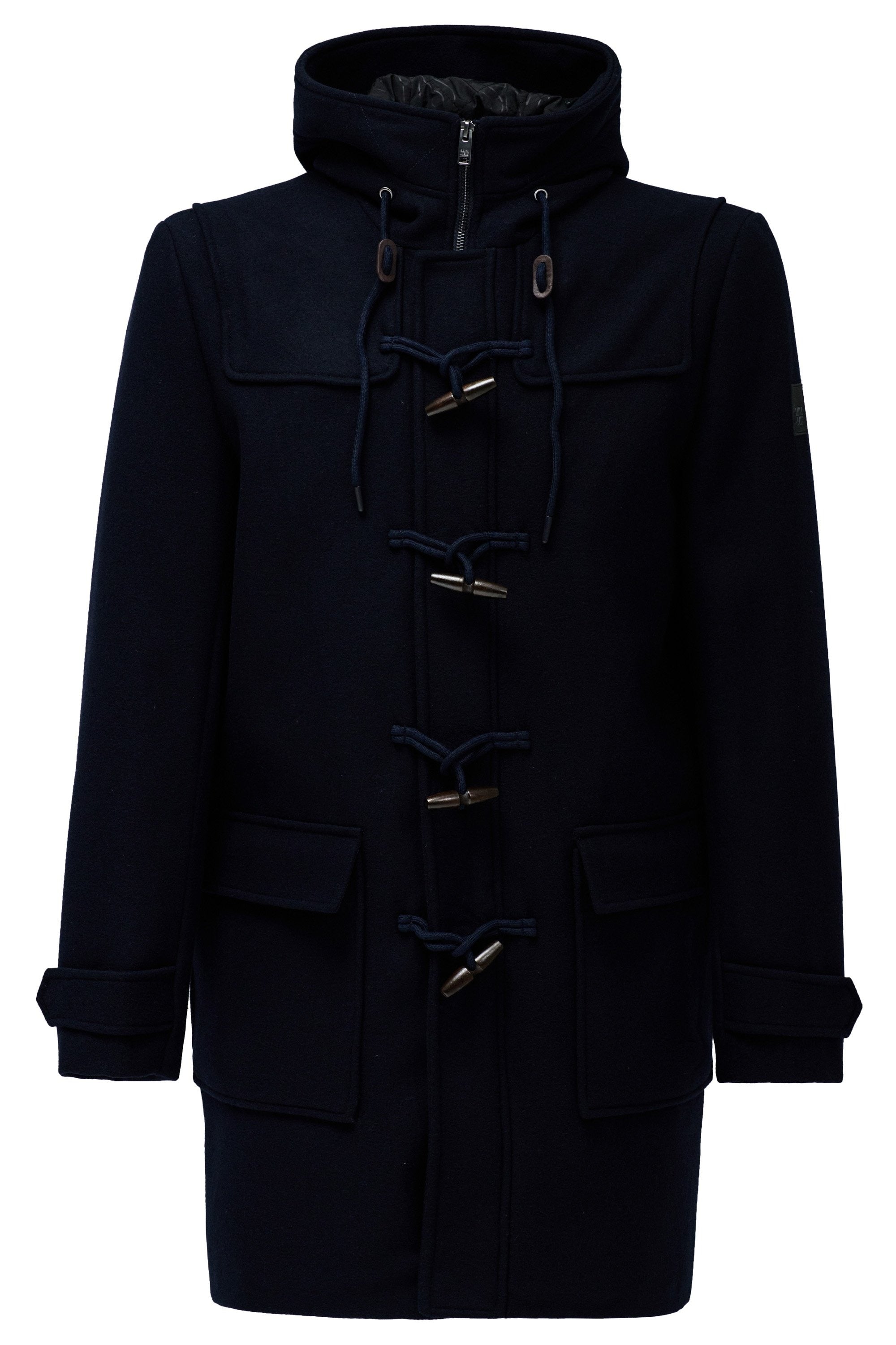 Wool Duffle Coat in Dark Blue Vestes Salsa Jeans