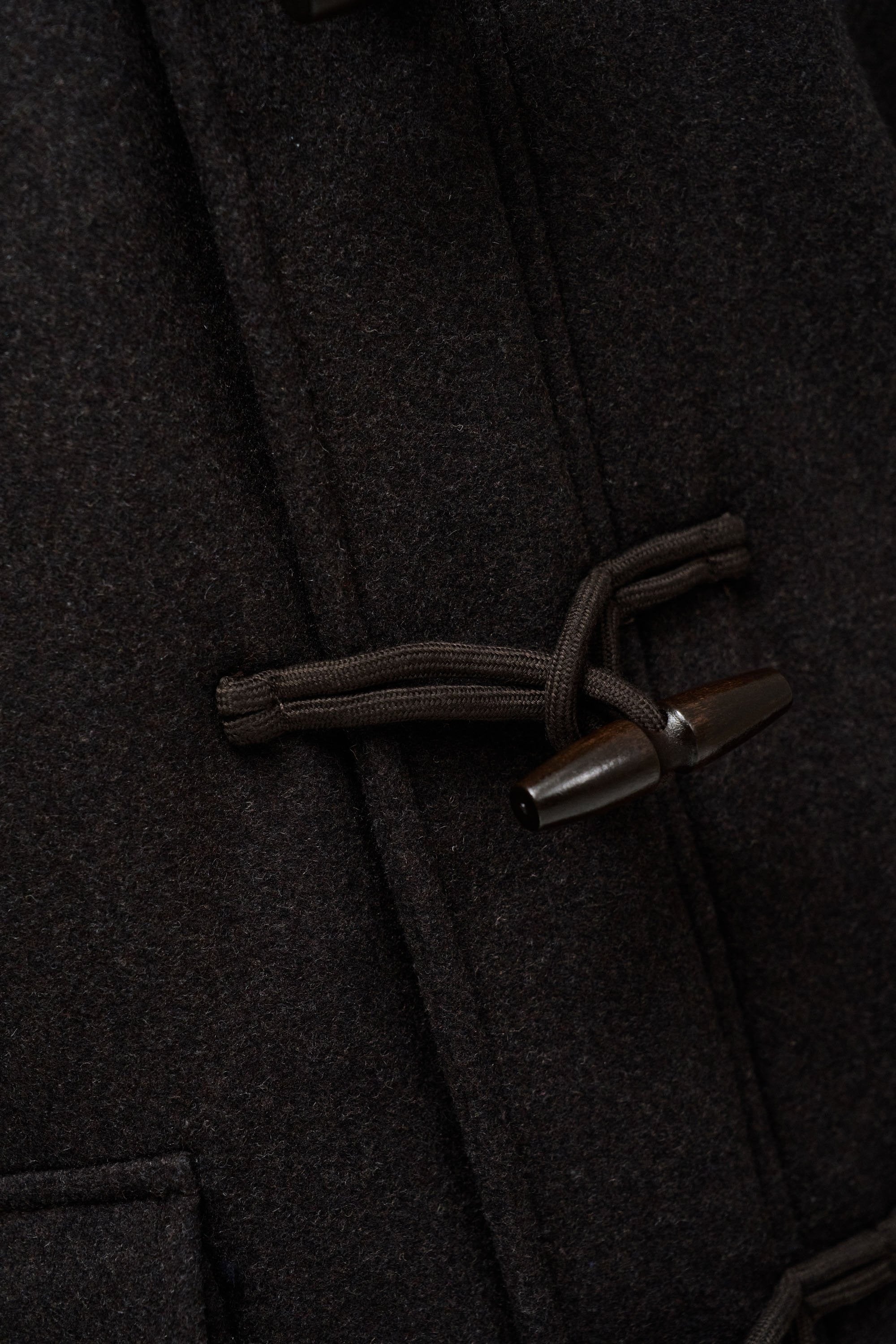 Wool Duffle Coat in Dark Brown Vestes Salsa Jeans