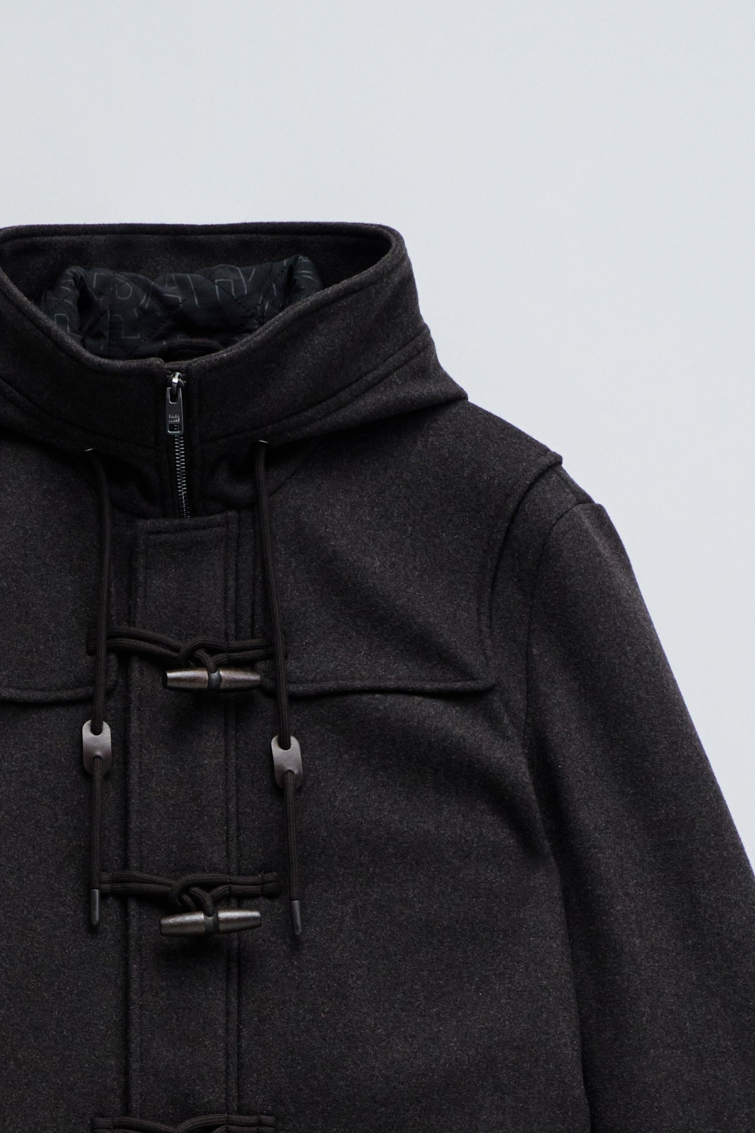 Wool Duffle Coat in Dark Brown Vestes Salsa Jeans
