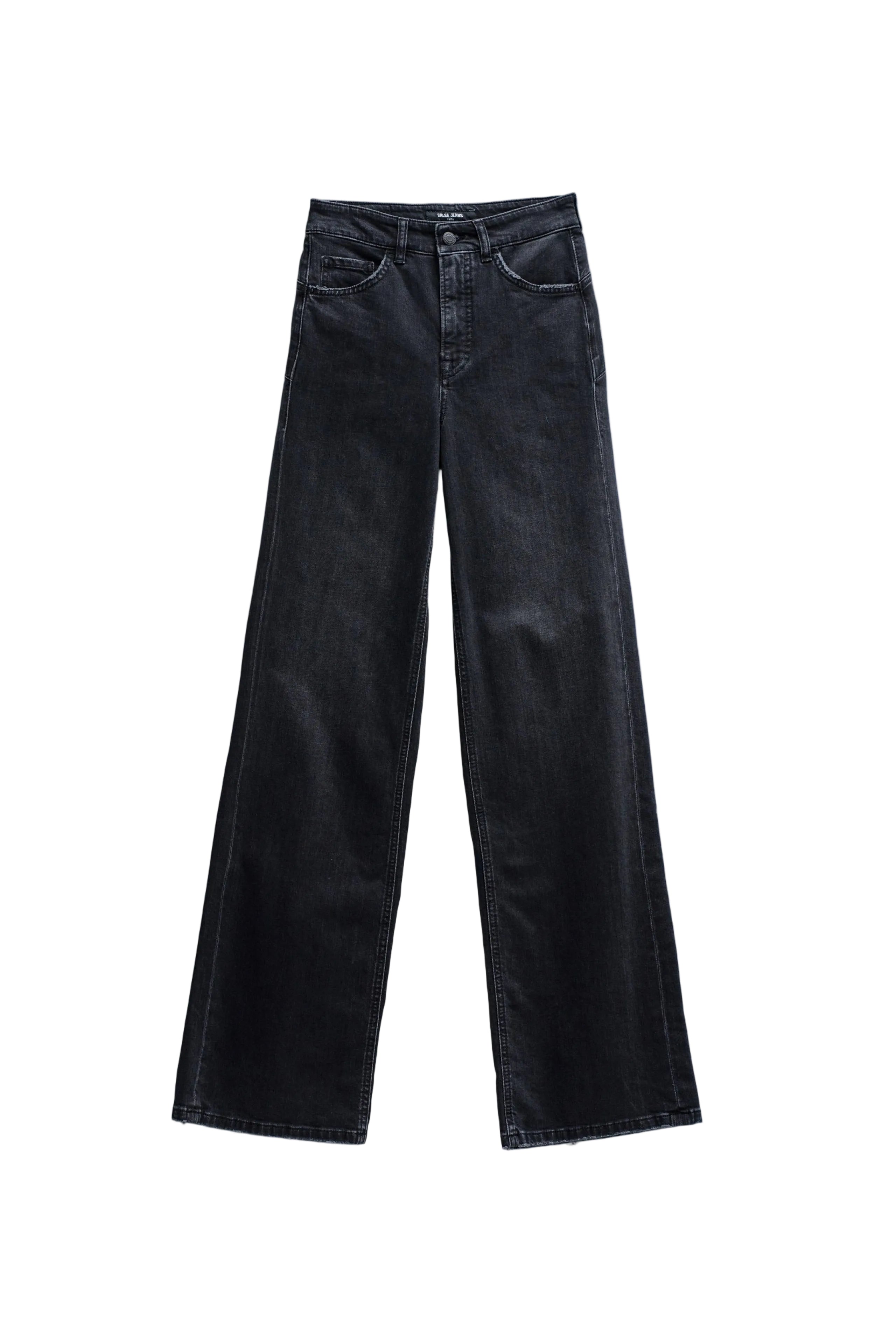Faith Wide en jean noir Salsa Jeans