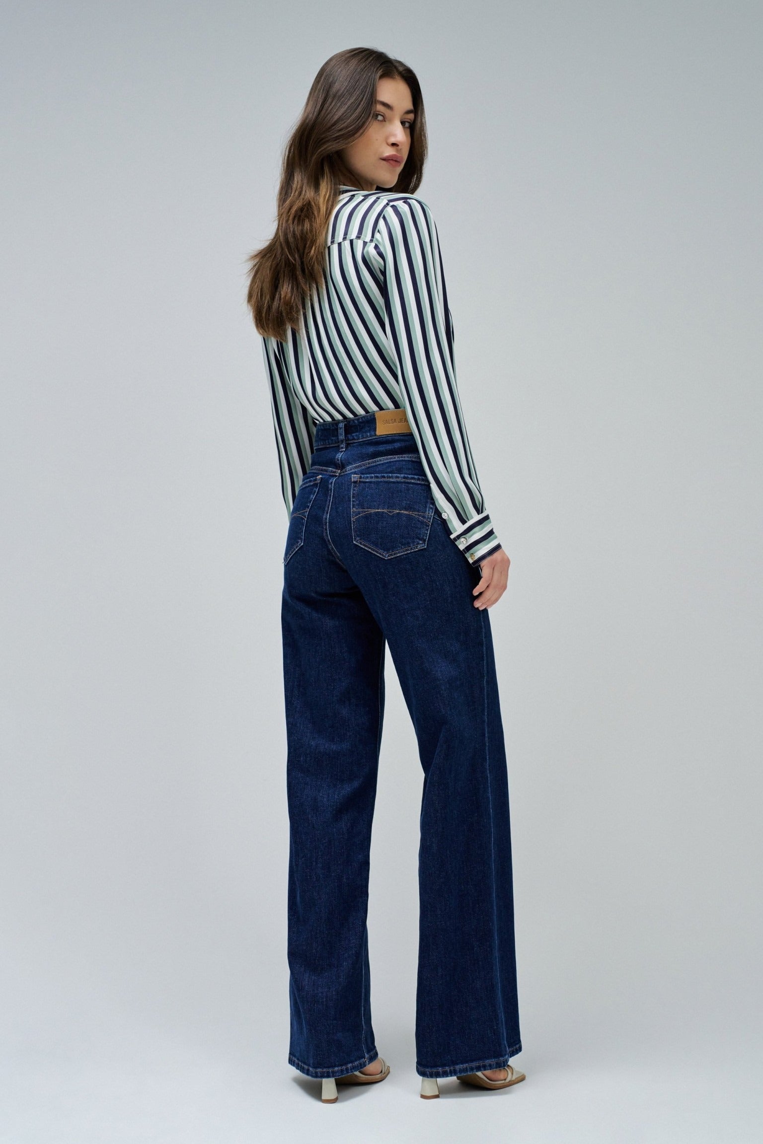 Faith Wide en jean délavé moyen Salsa Jeans
