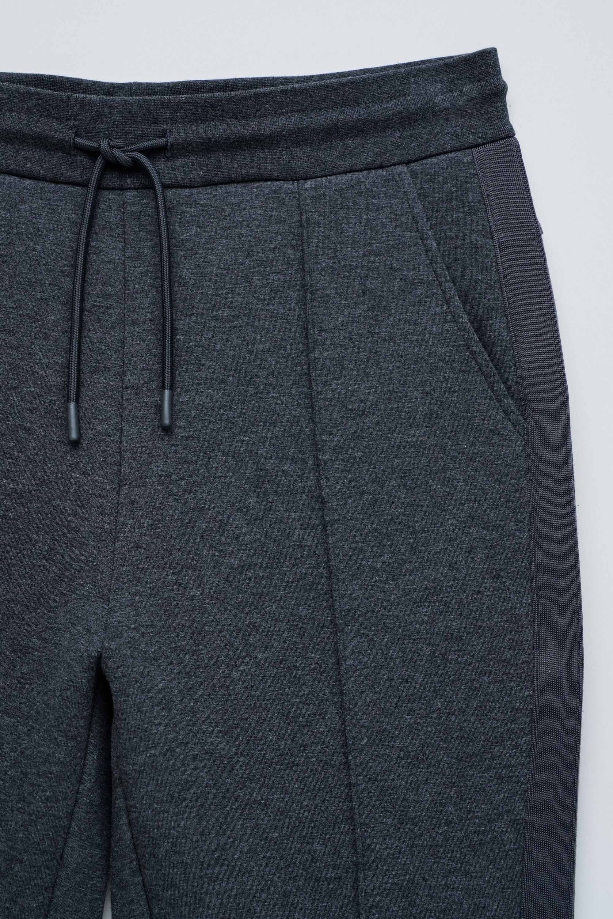 Scuba Interlock Joggers Mix Materials en gris foncé