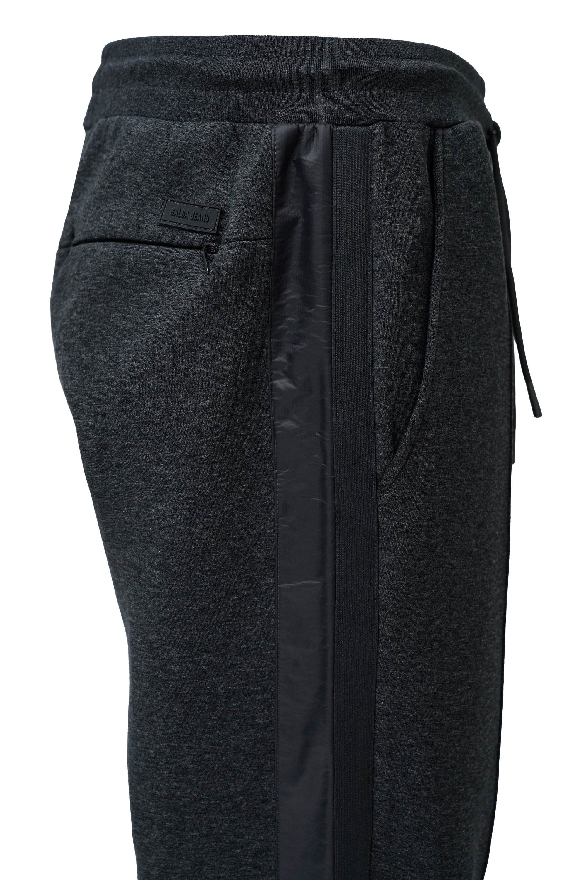 Scuba Interlock Joggers Mix Materials en gris foncé