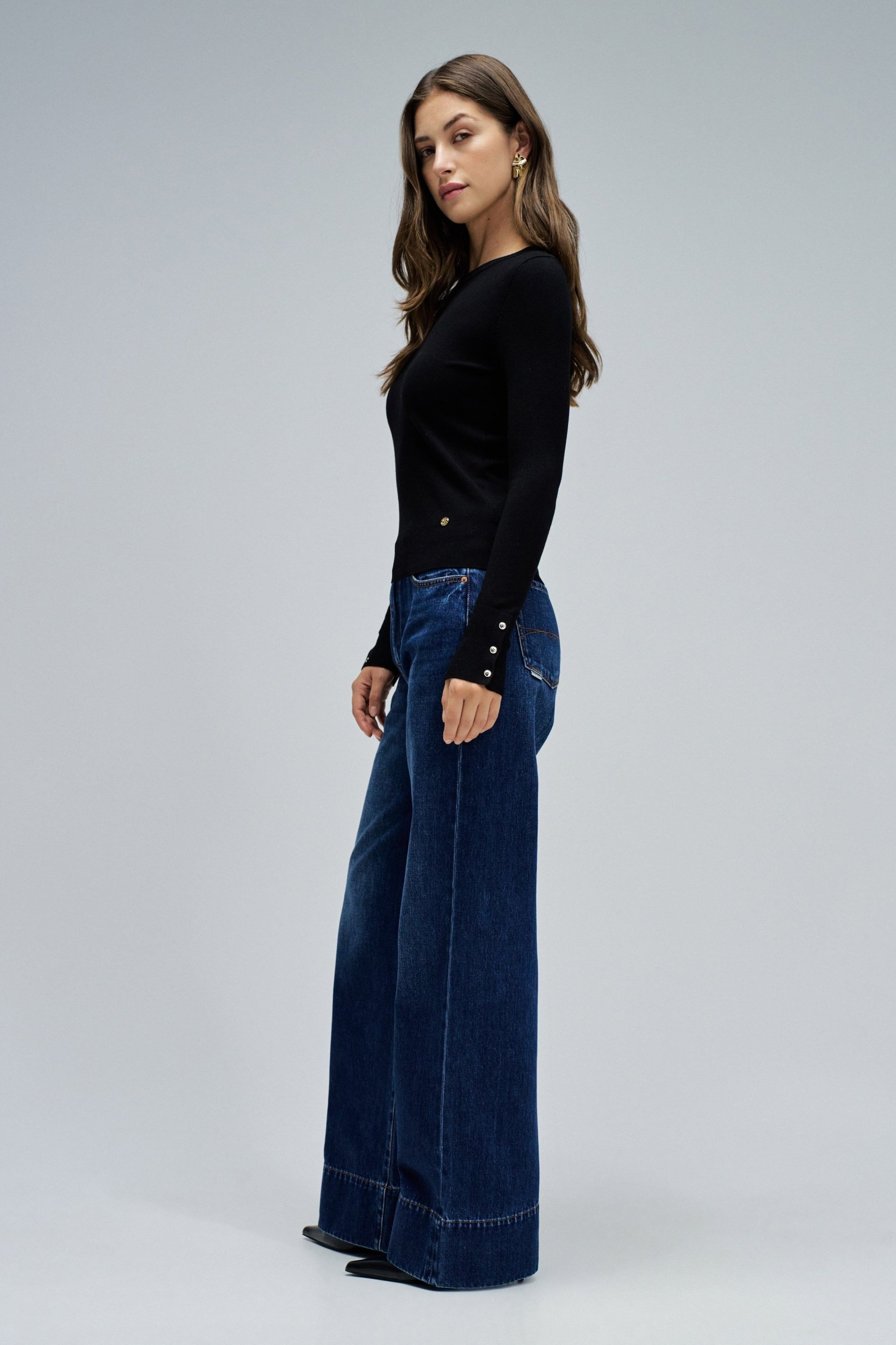 Basic manches longues en noir Pull Salsa Jeans