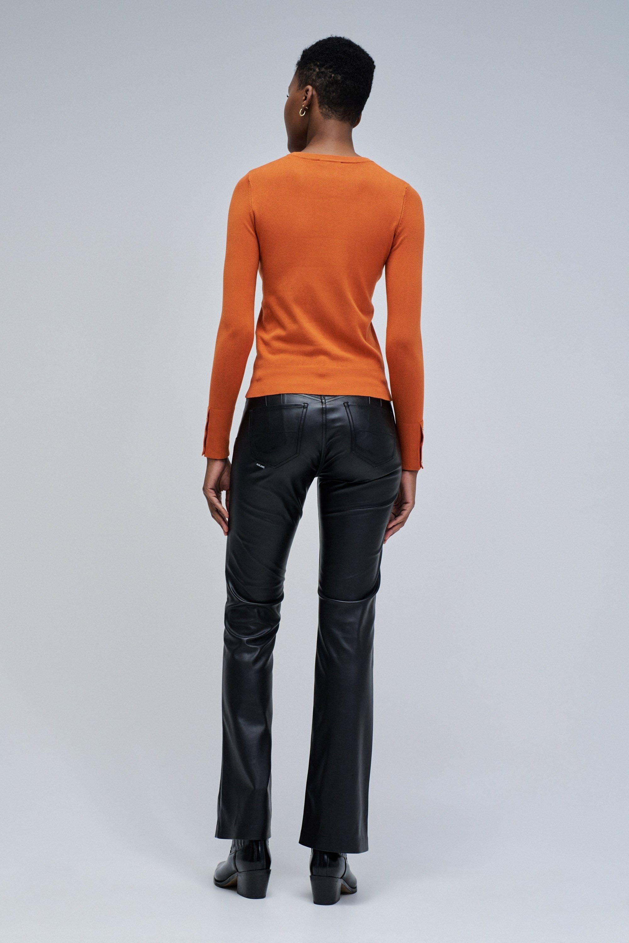 Basic Long Sleeve en orange moyen Pull Salsa Jeans