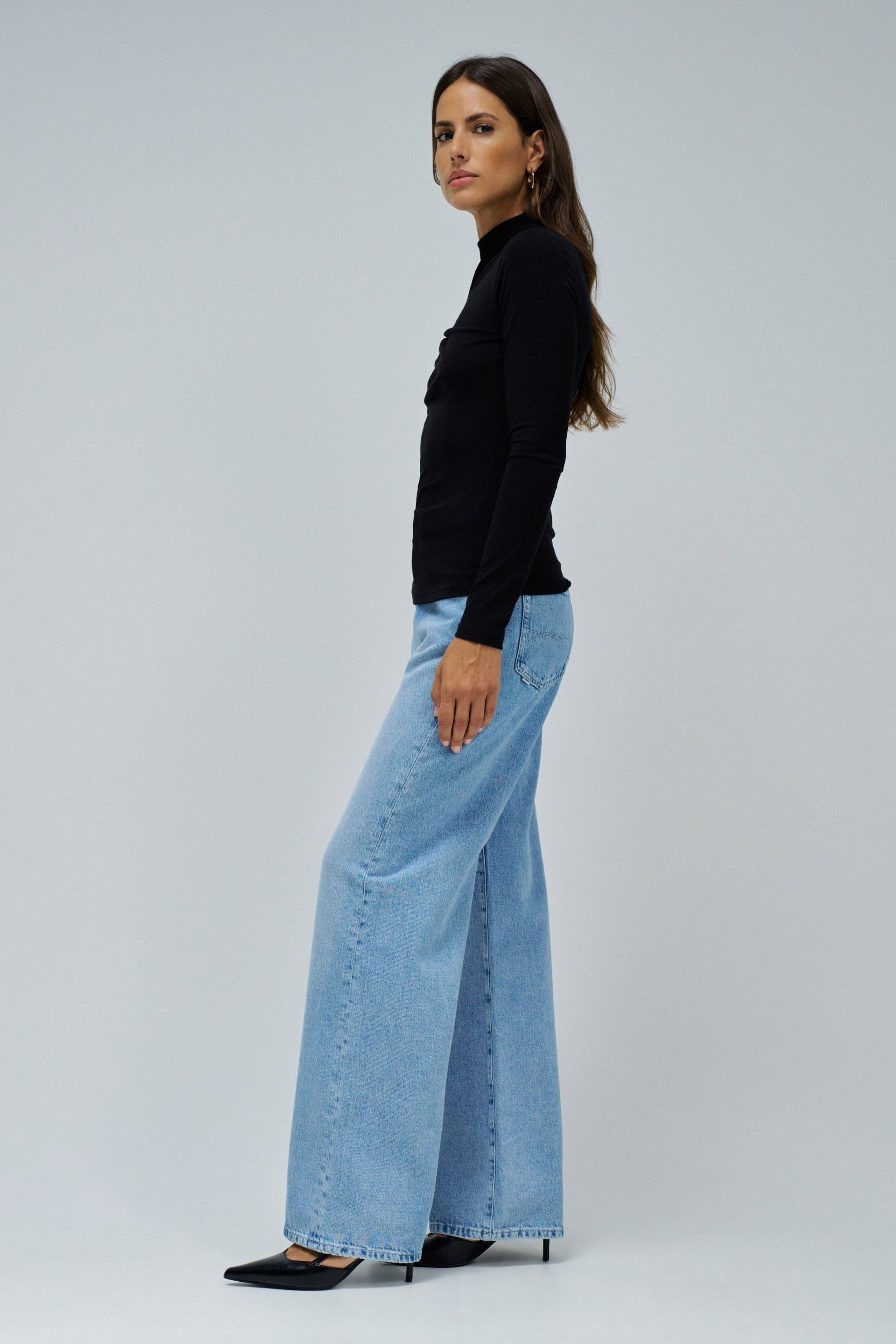 T-shirt manches longues With Twist Detail in Black T-shirts Salsa Jeans