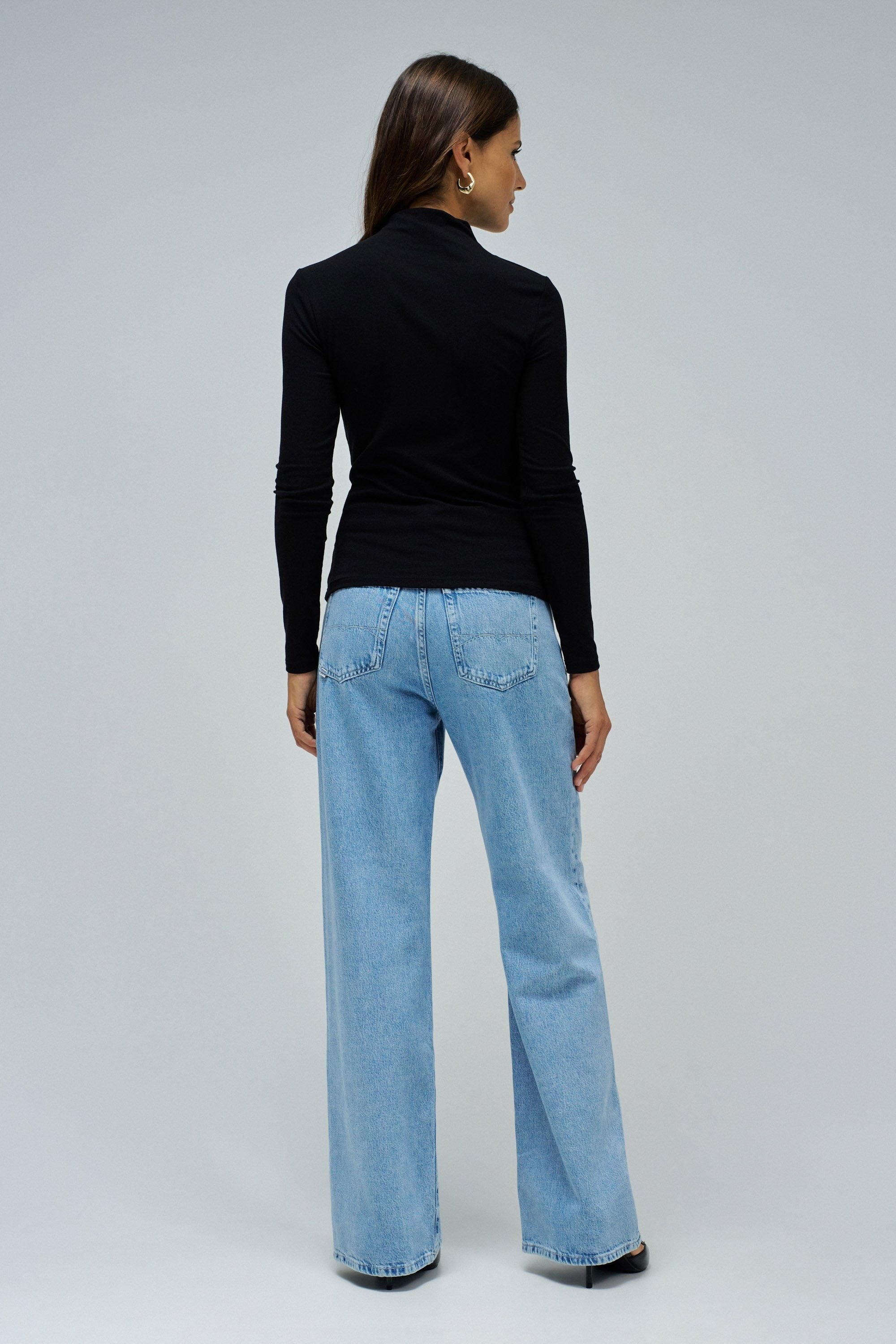 T-shirt manches longues With Twist Detail in Black T-shirts Salsa Jeans