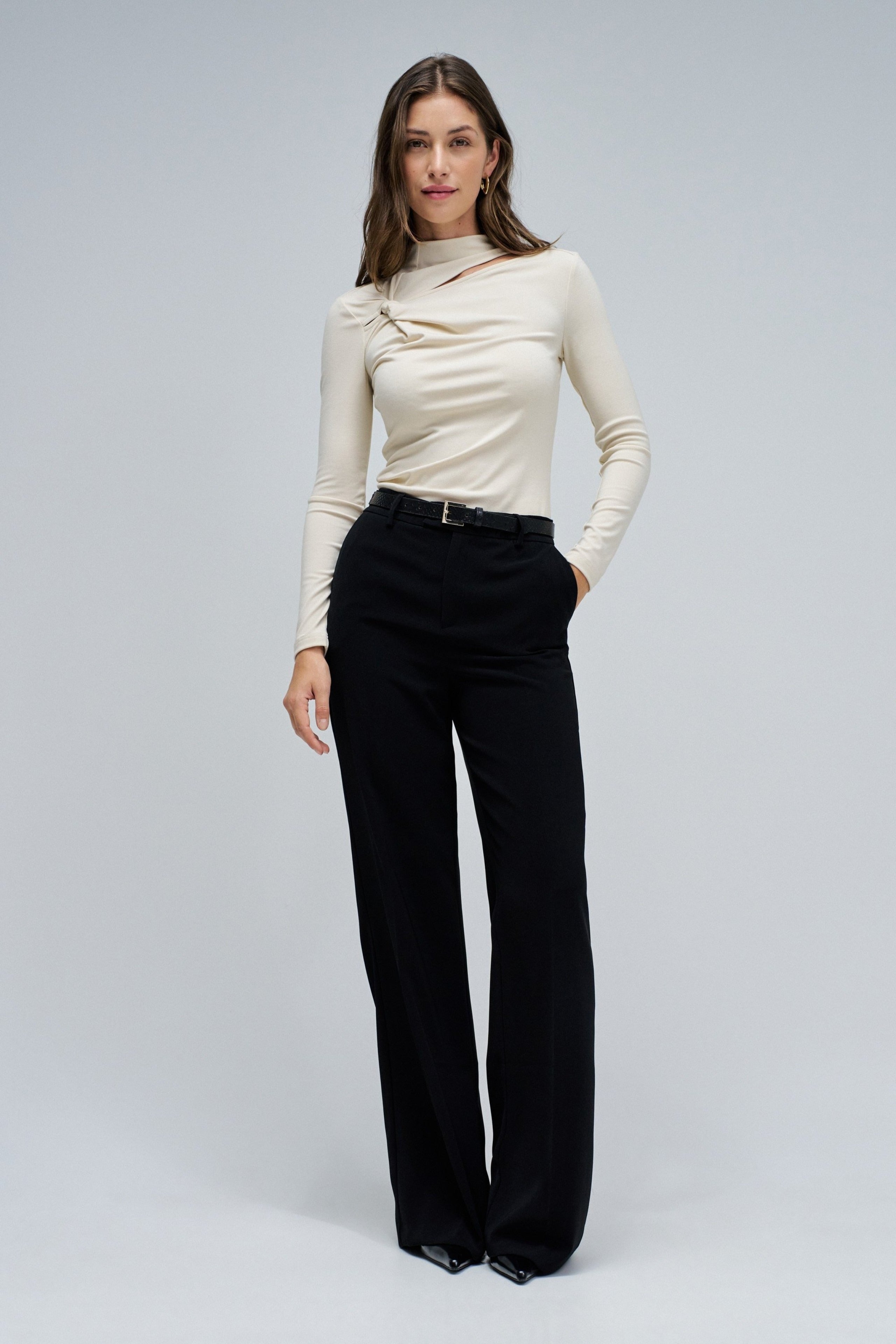 T-shirt manches longues With Twist Detail in Dark Pearl T-shirts Salsa Jeans