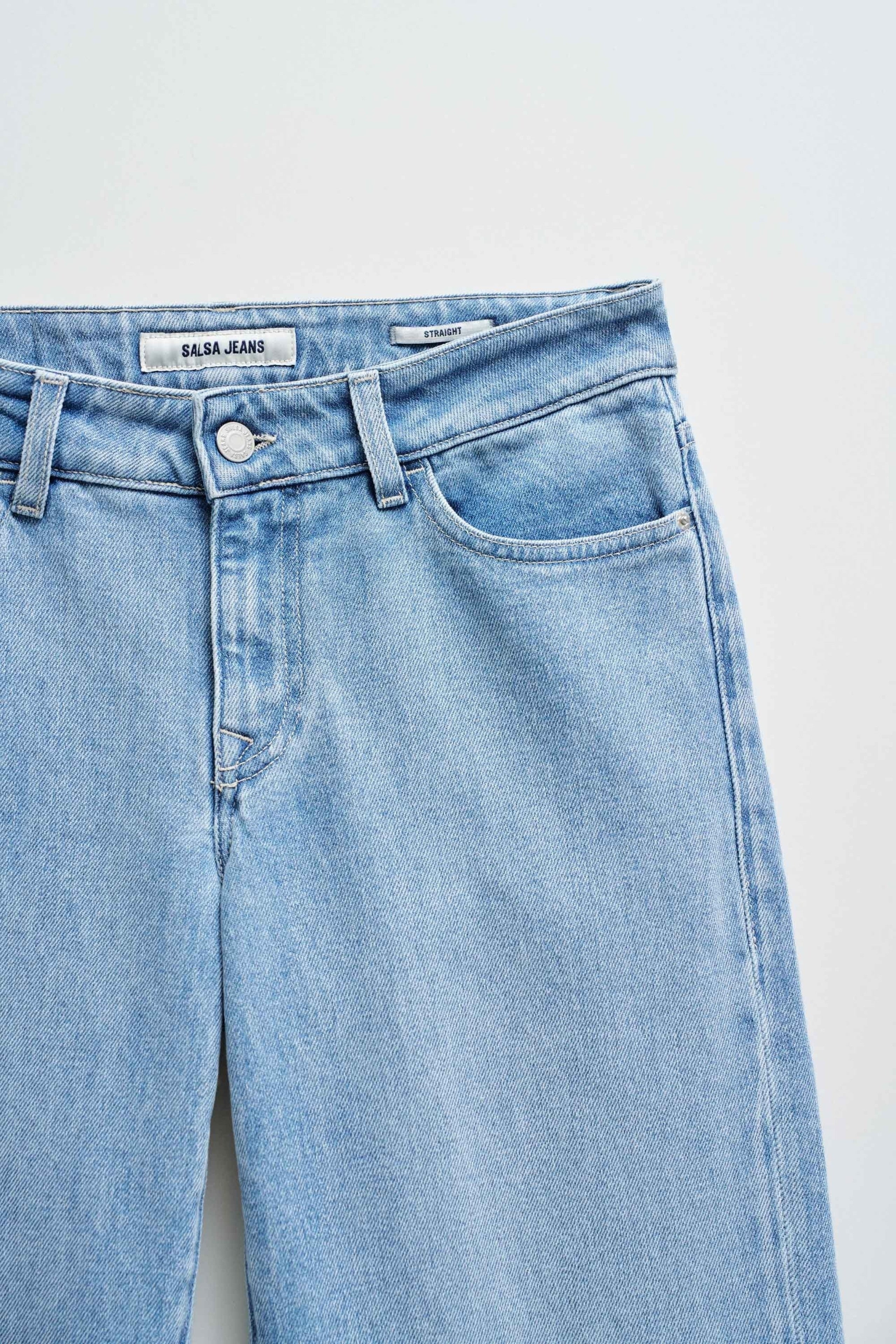 Jeans Low Rise en denim bleu clair Jeans Salsa Jeans