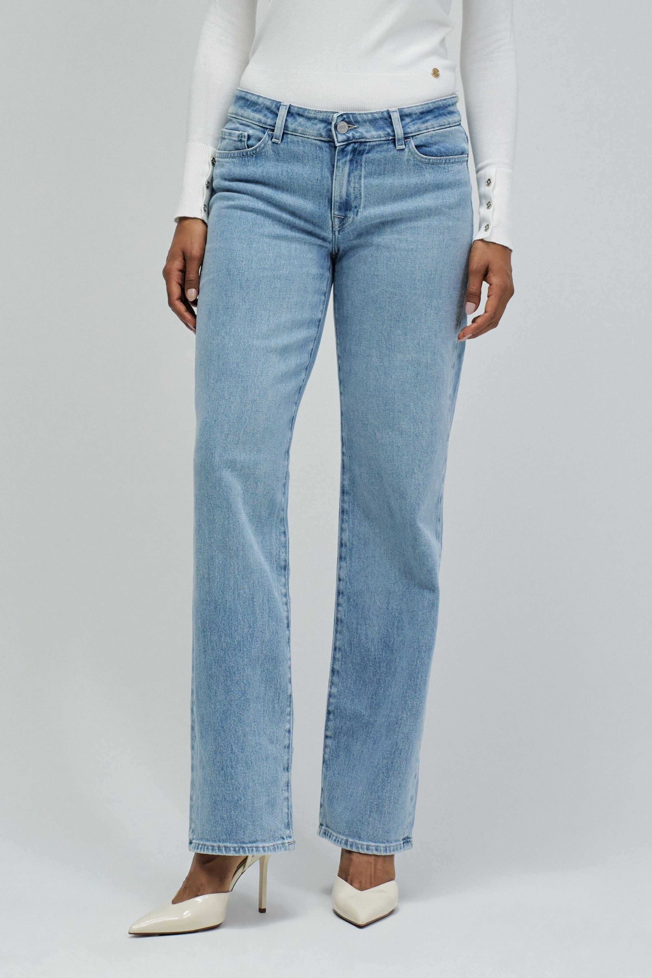 Jeans Low Rise en denim bleu clair Jeans Salsa Jeans